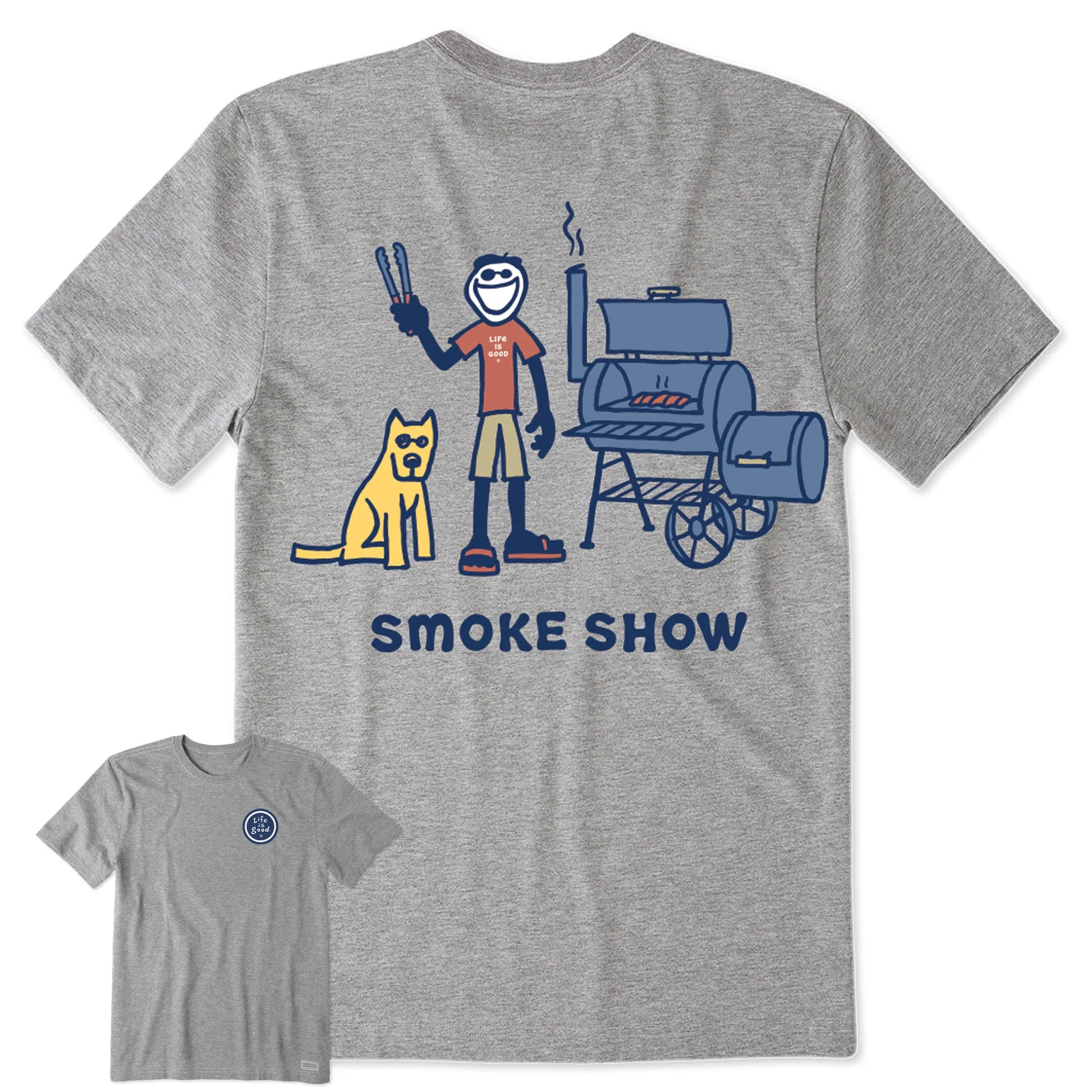 Men's Jake and Rocket Smoke Show Short Sleeve Crusher Tee Life is Good