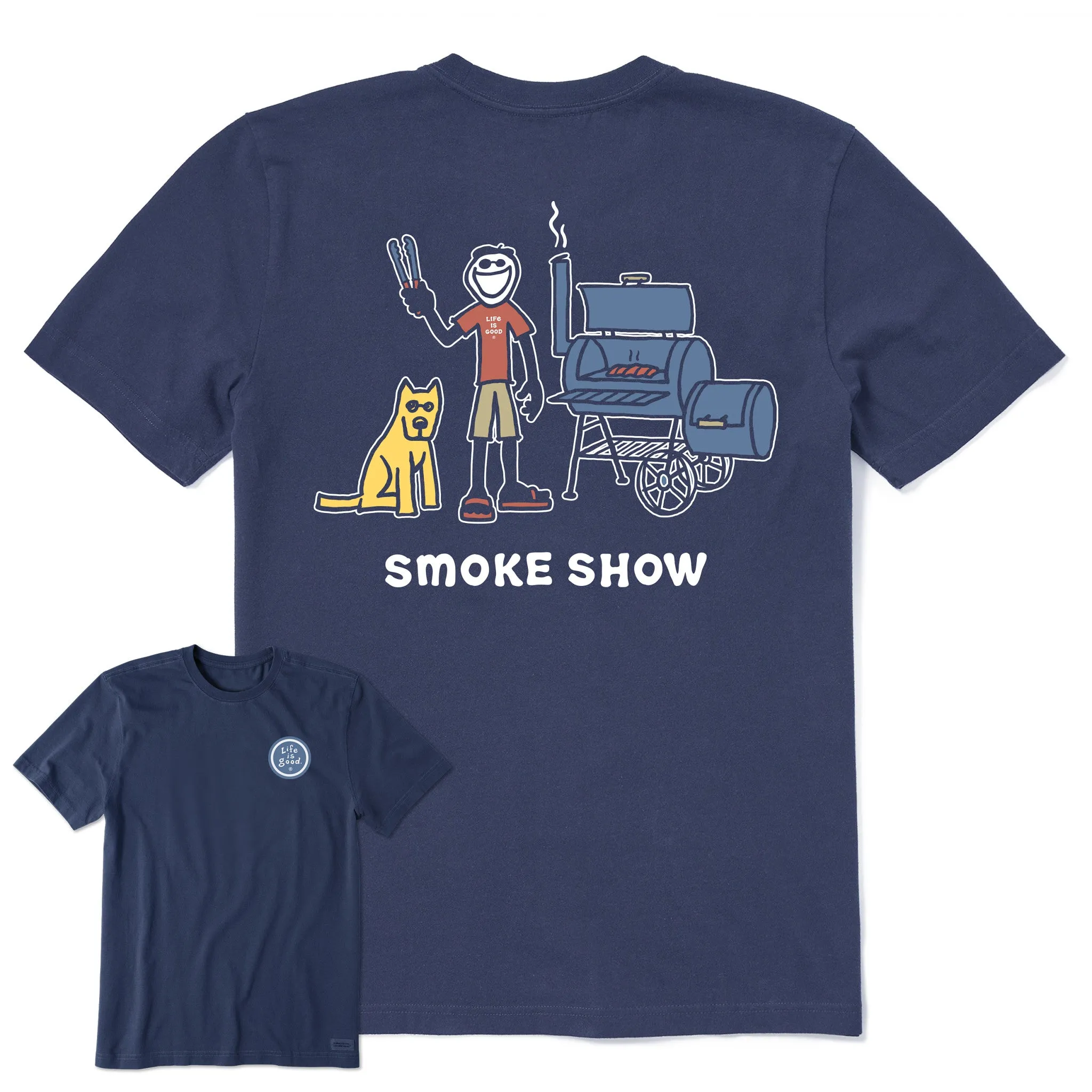Men's Jake and Rocket Smoke Show Short Sleeve Crusher Tee Life is Good