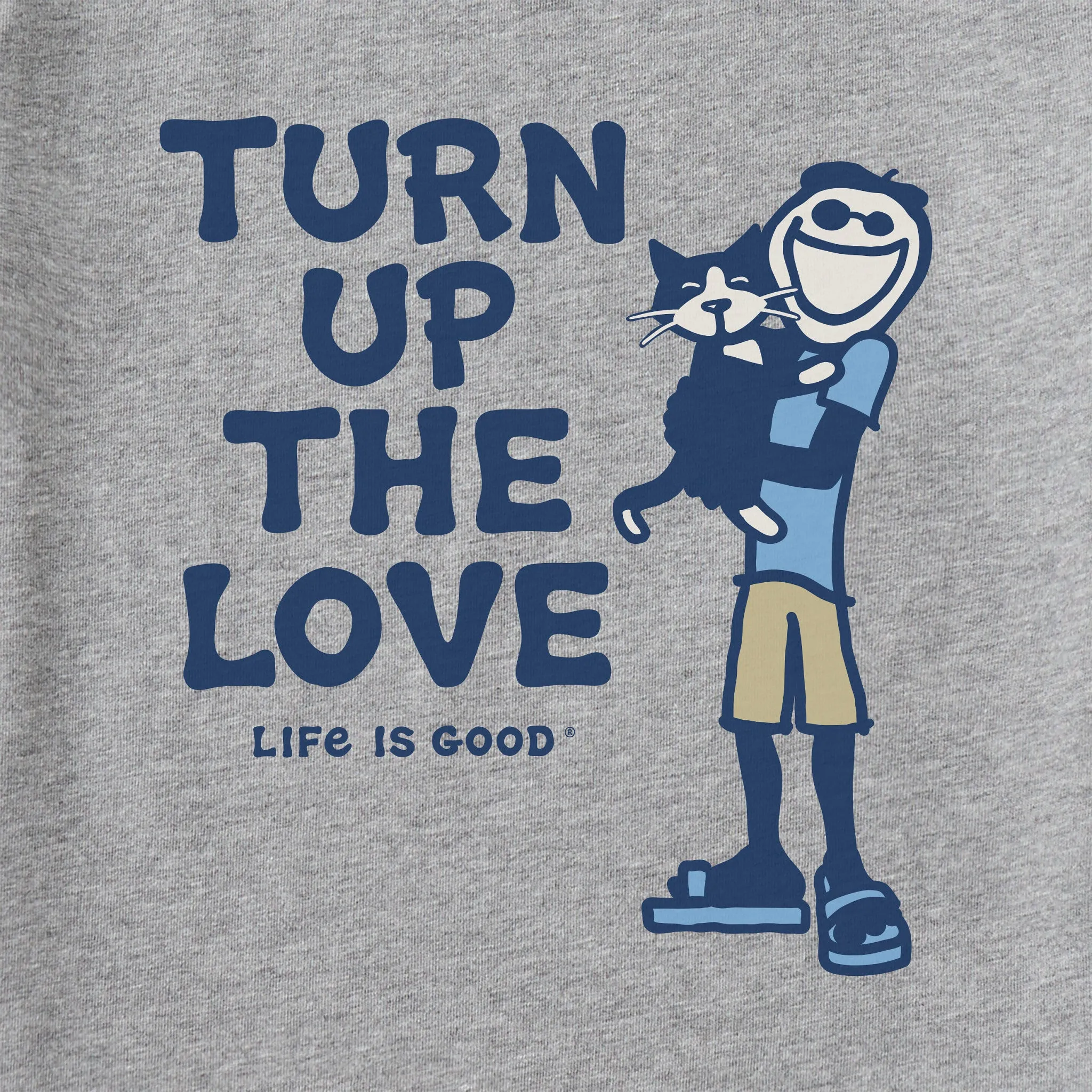 Men's Jake and Tux Turn Up the Love Short Sleeve Tee Life is Good