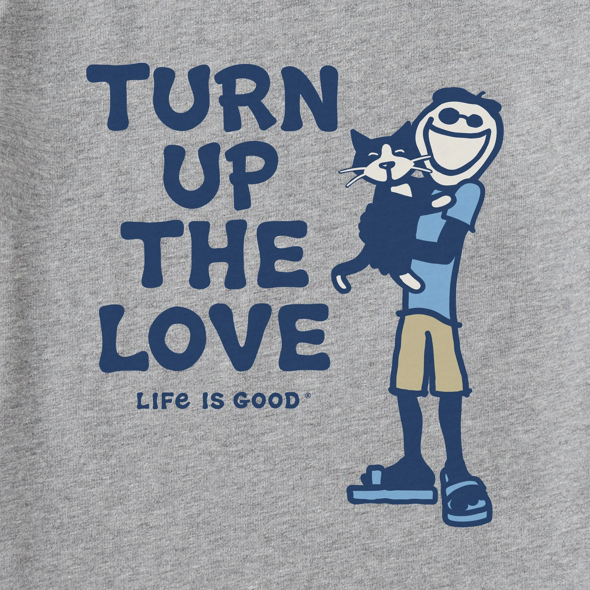Men's Jake and Tux Turn Up the Love Short Sleeve Tee Life is Good