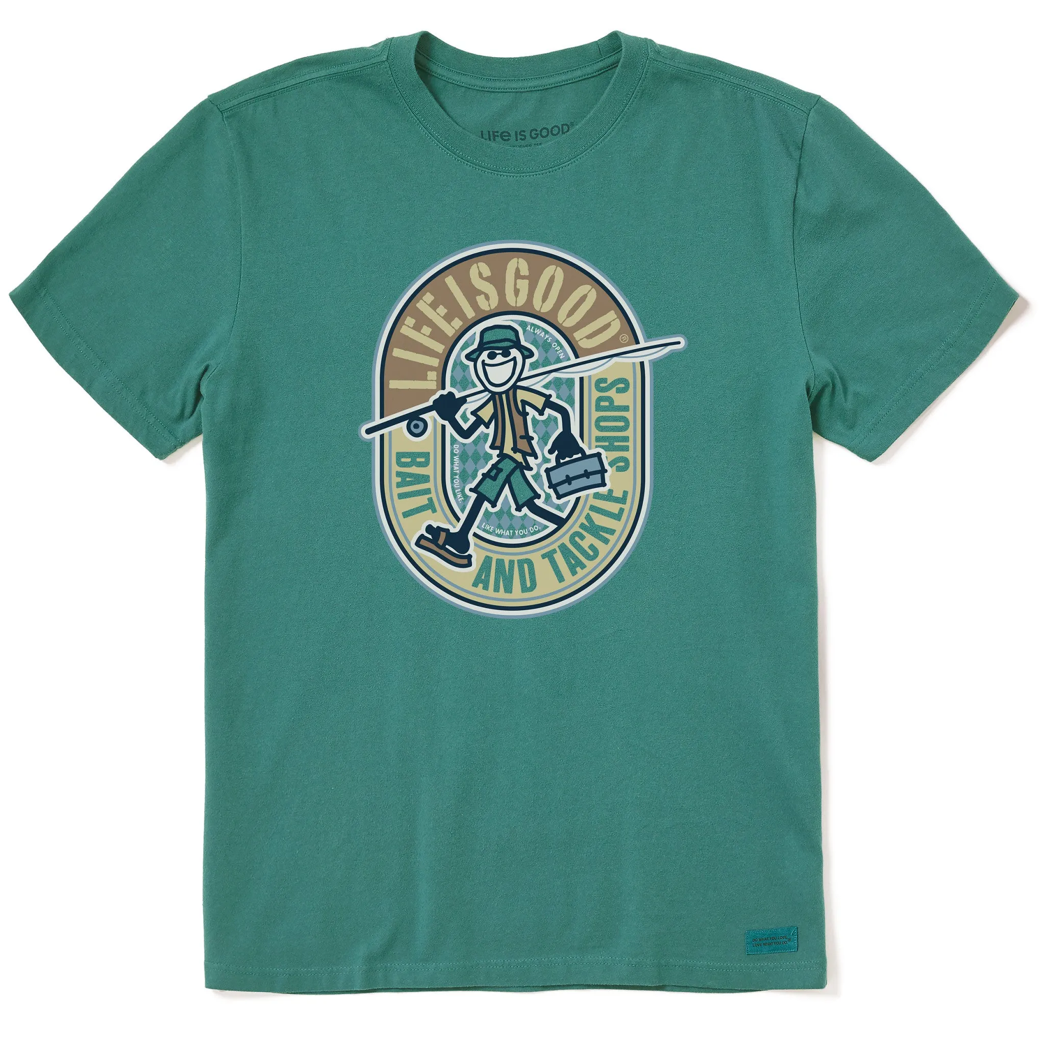 Men's Jake Bait and Tackle Shop Short Sleeve Crusher Tee Life is Good