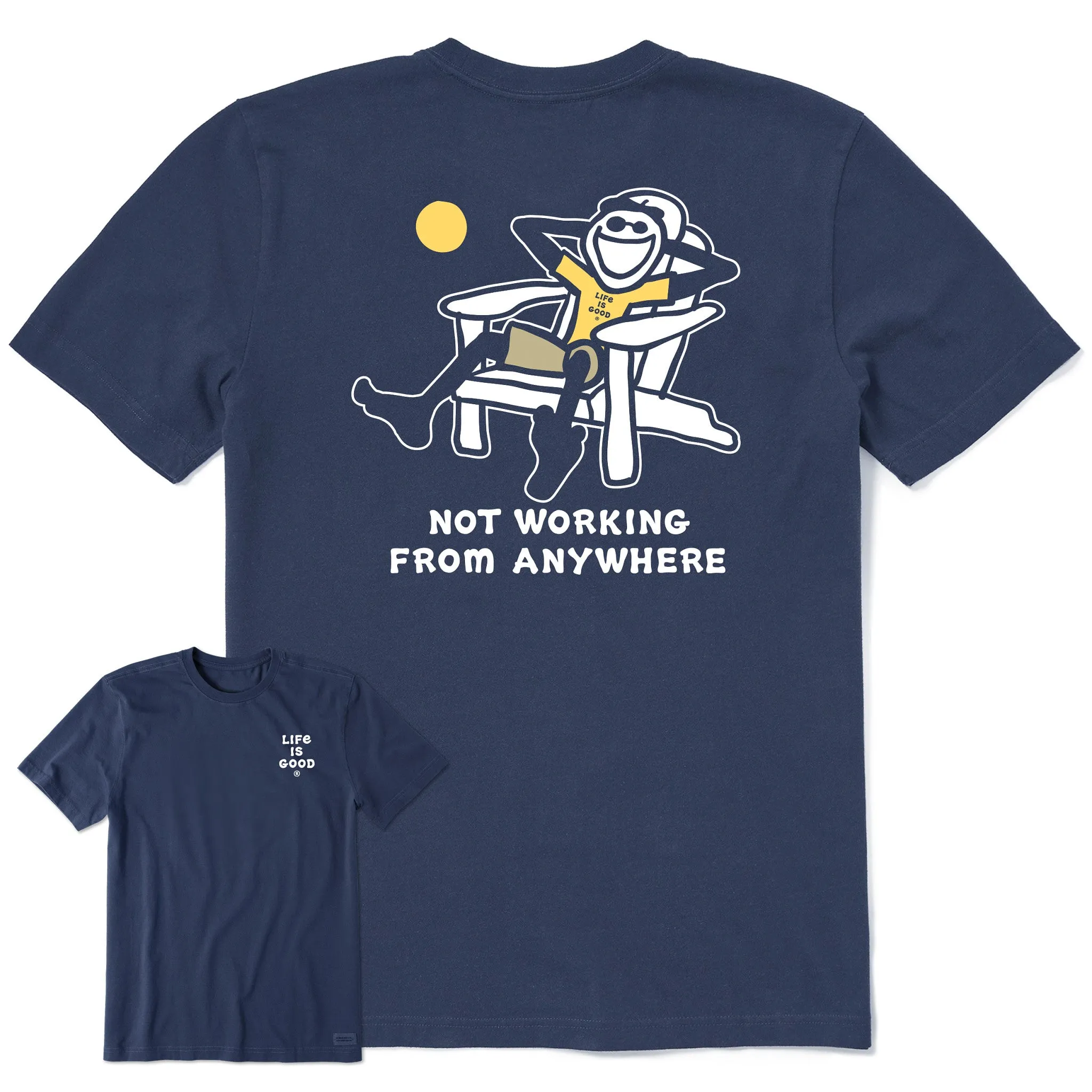 Men's Jake Not Working Adirondack Short Sleeve Tee Life is Good