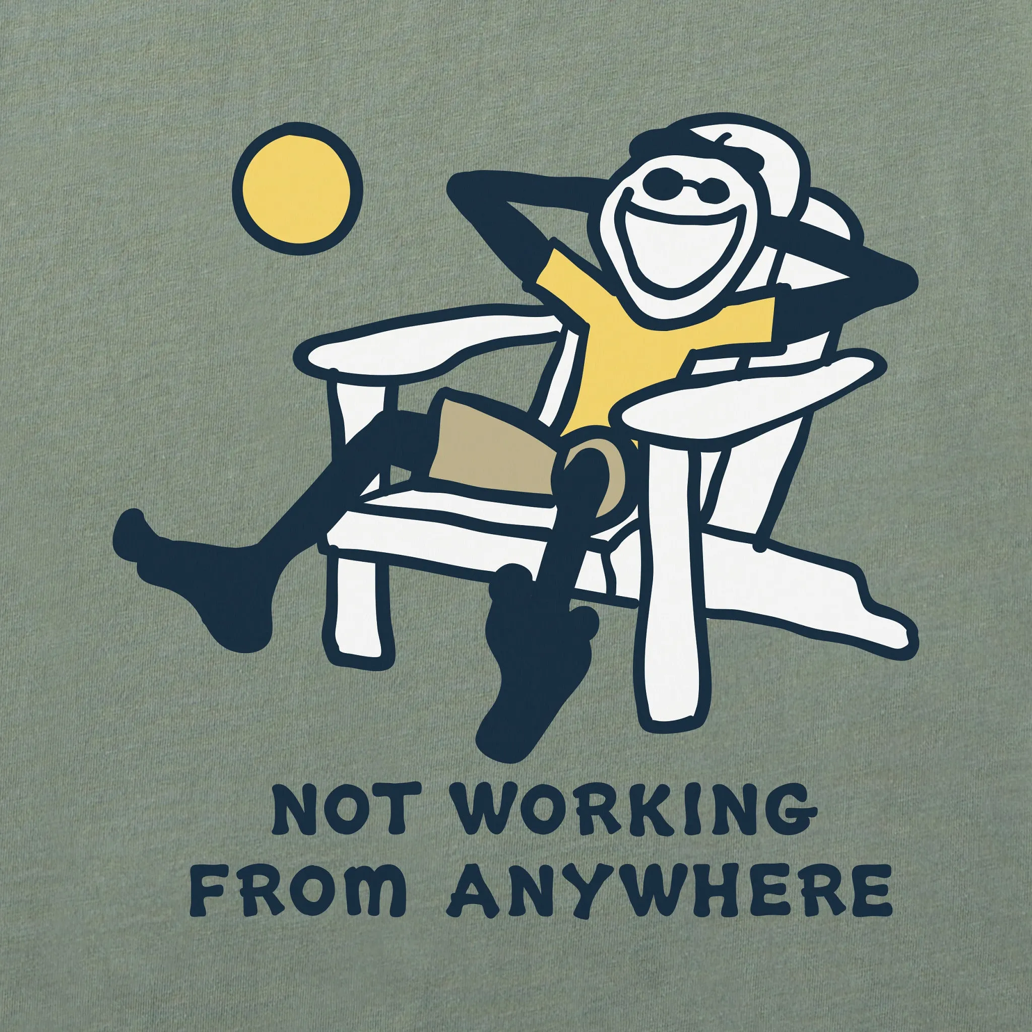 Men's Jake Not Working Adirondack Short Sleeve Tee Life is Good