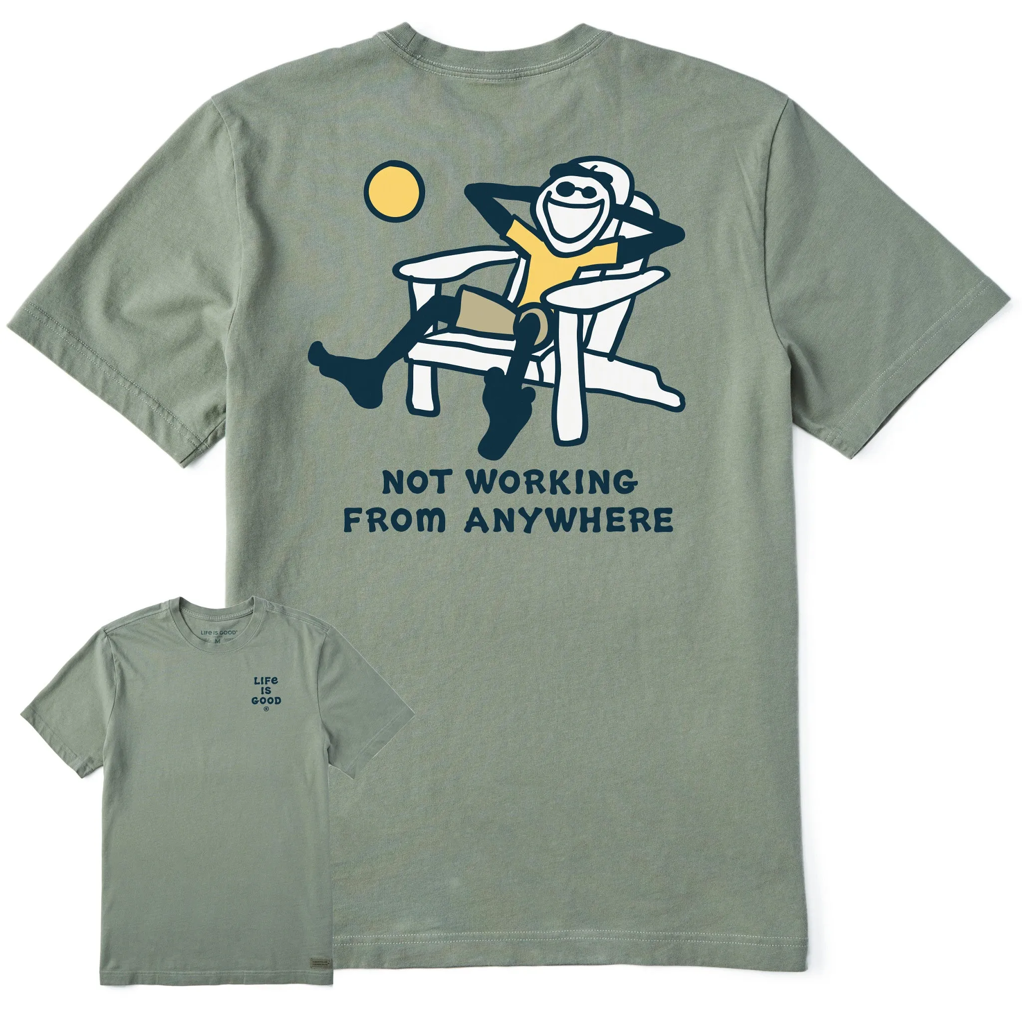 Men's Jake Not Working Adirondack Short Sleeve Tee Life is Good