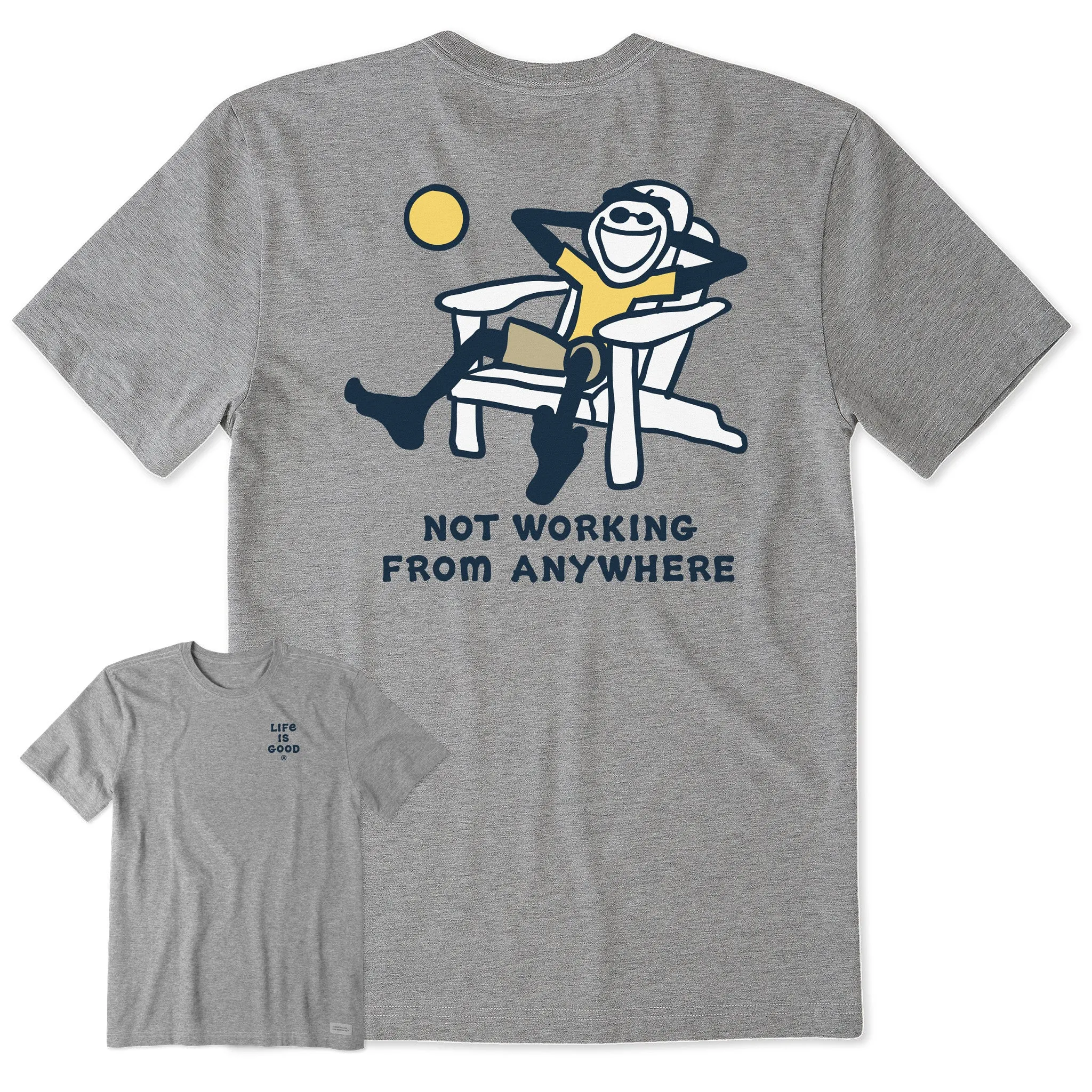 Men's Jake Not Working Adirondack Short Sleeve Tee Life is Good