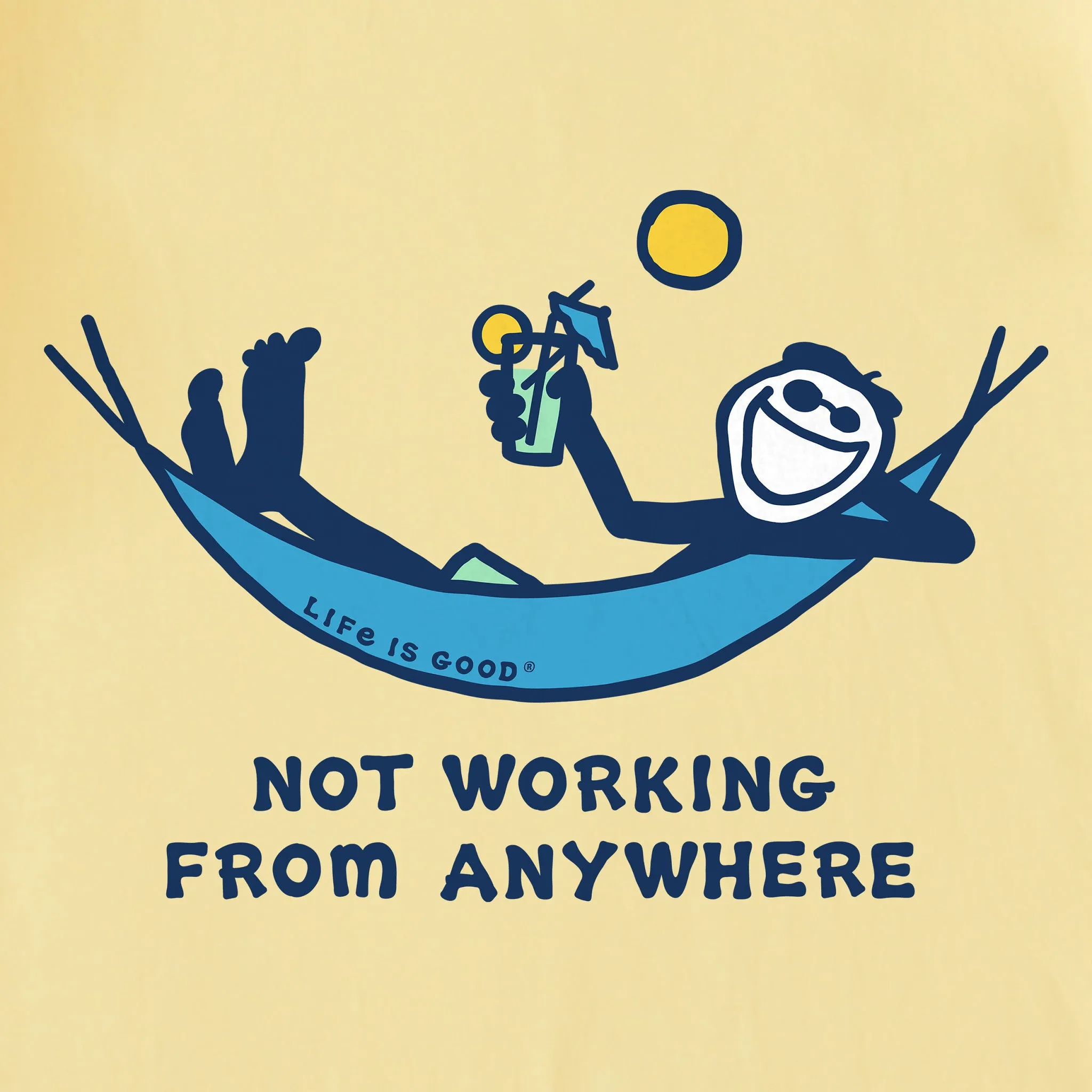 Men's Jake Not Working Hammock Short Sleeve Tee Life is Good