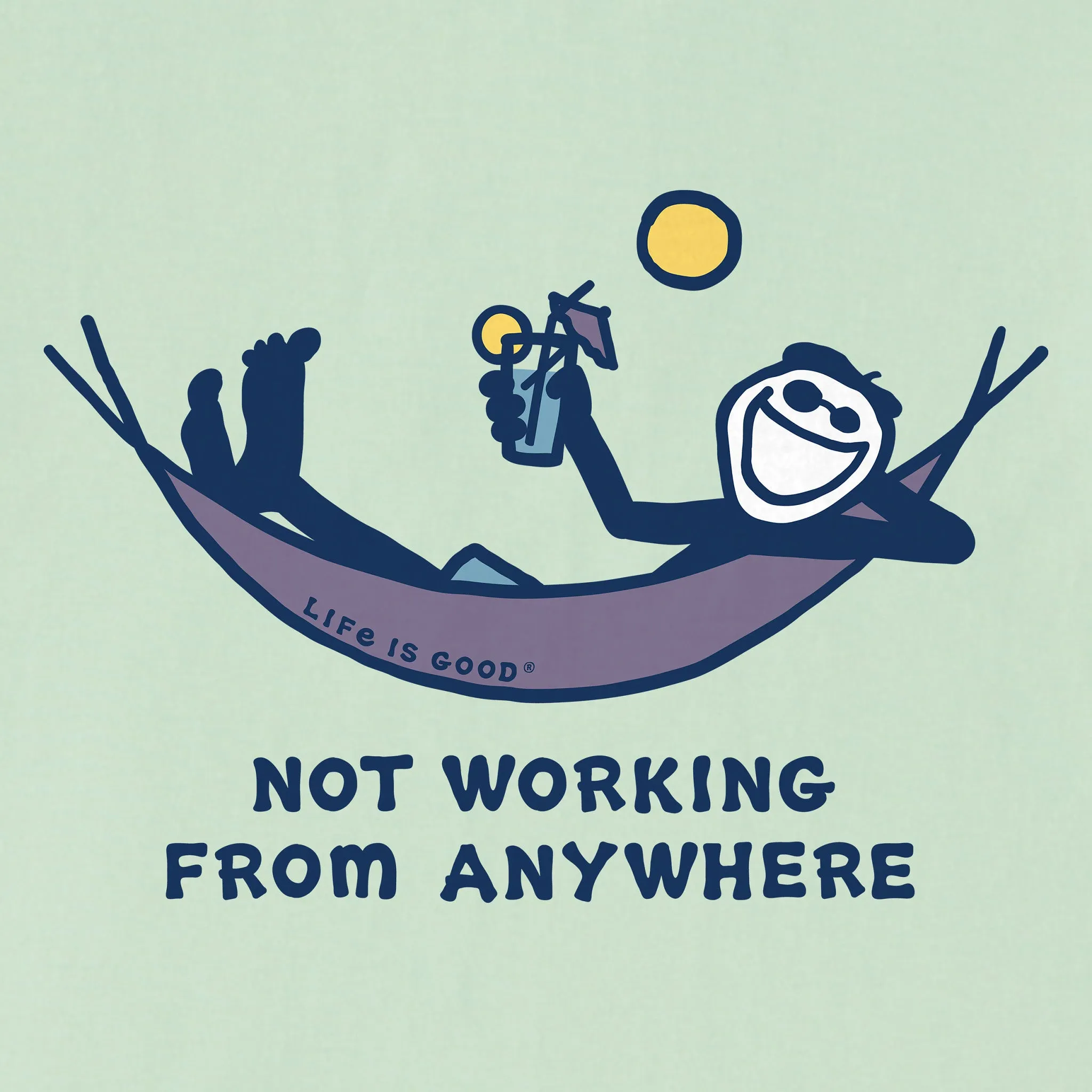 Men's Jake Not Working Hammock Short Sleeve Tee Life is Good