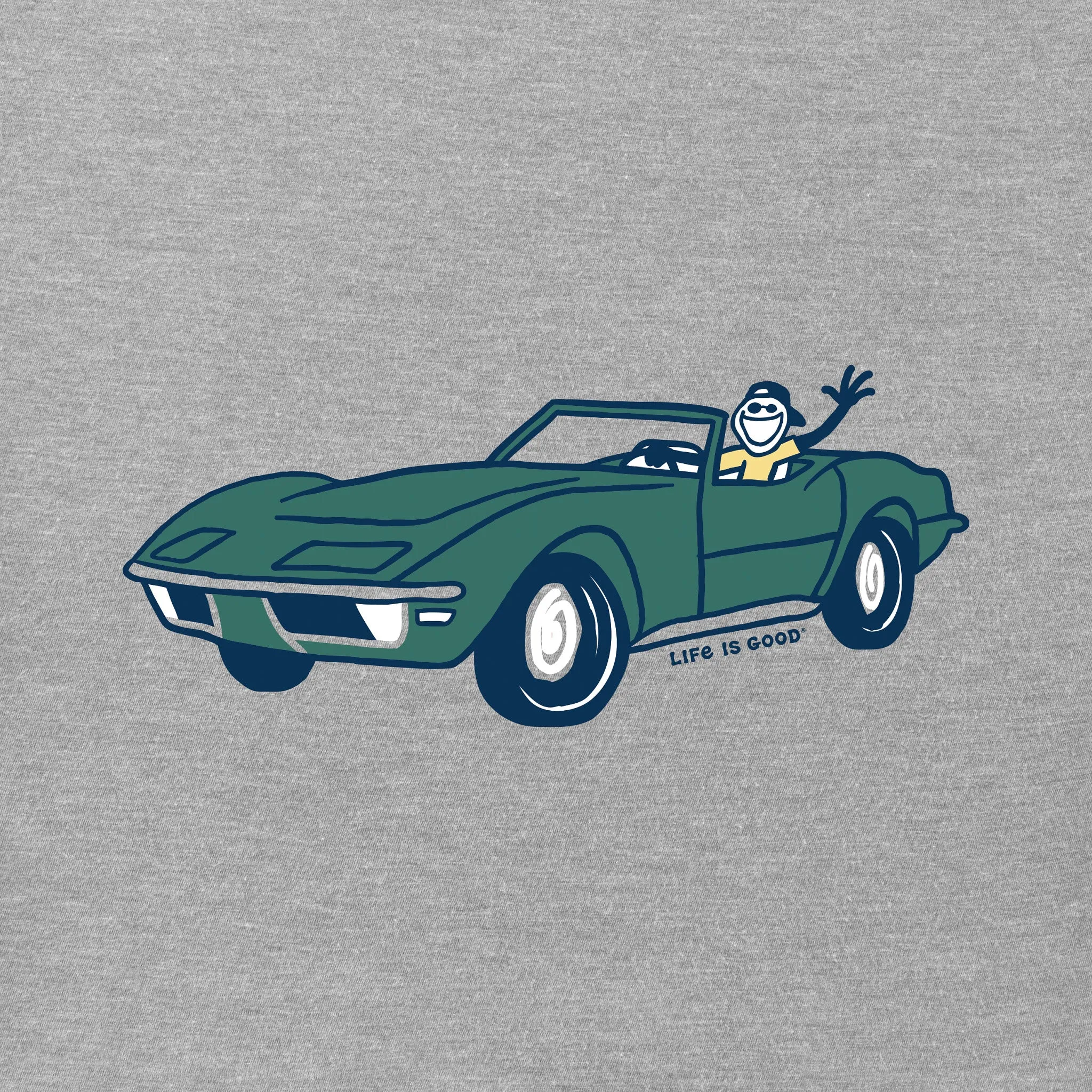 Men's Jake Sportscar Short Sleeve Tee Life is Good