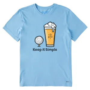 Men's Keep it Simple Beer Golf Short Sleeve Tee Life is Good