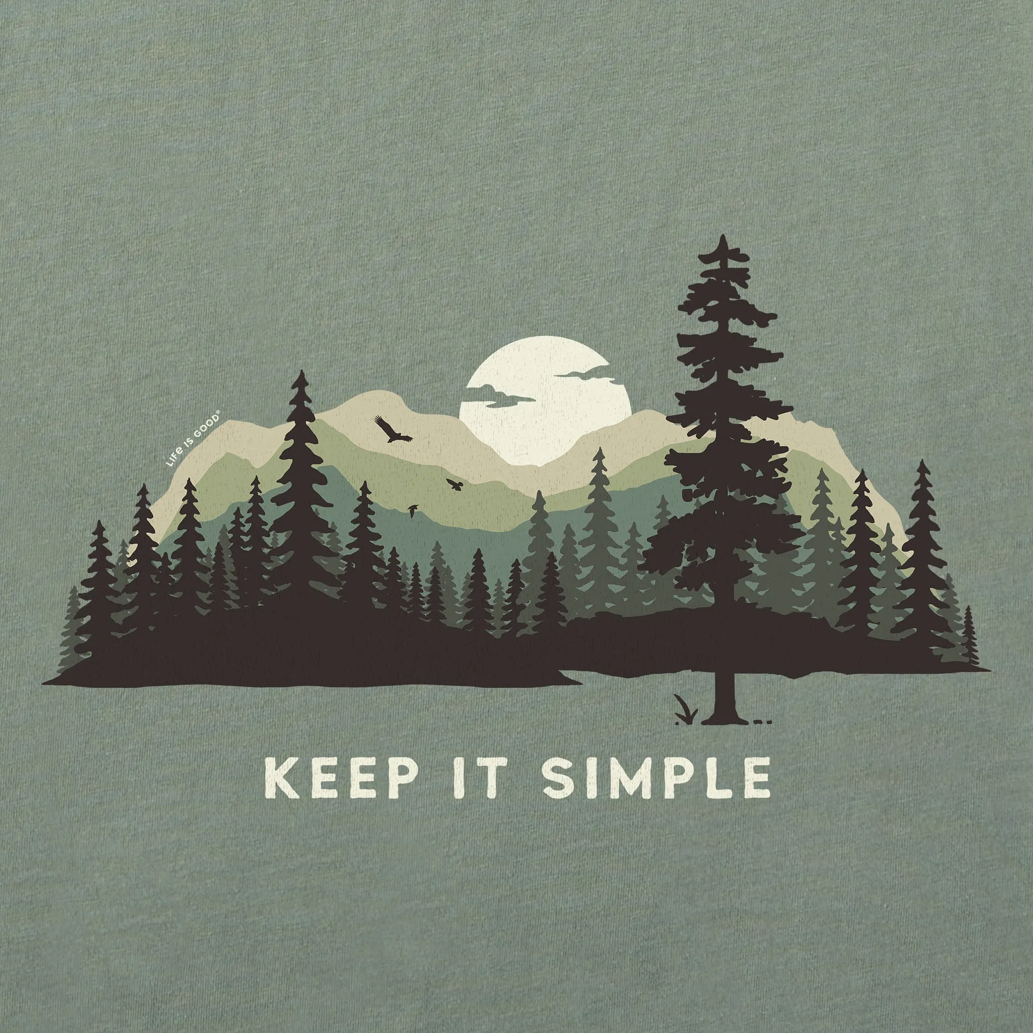 Men's Keep it Simple Evergreen Silo Short Sleeve Crusher-LITE Slim Fit Tee Life is Good