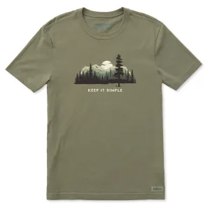 Men's Keep it Simple Evergreen Silo Short Sleeve Crusher-LITE Slim Fit Tee Life is Good