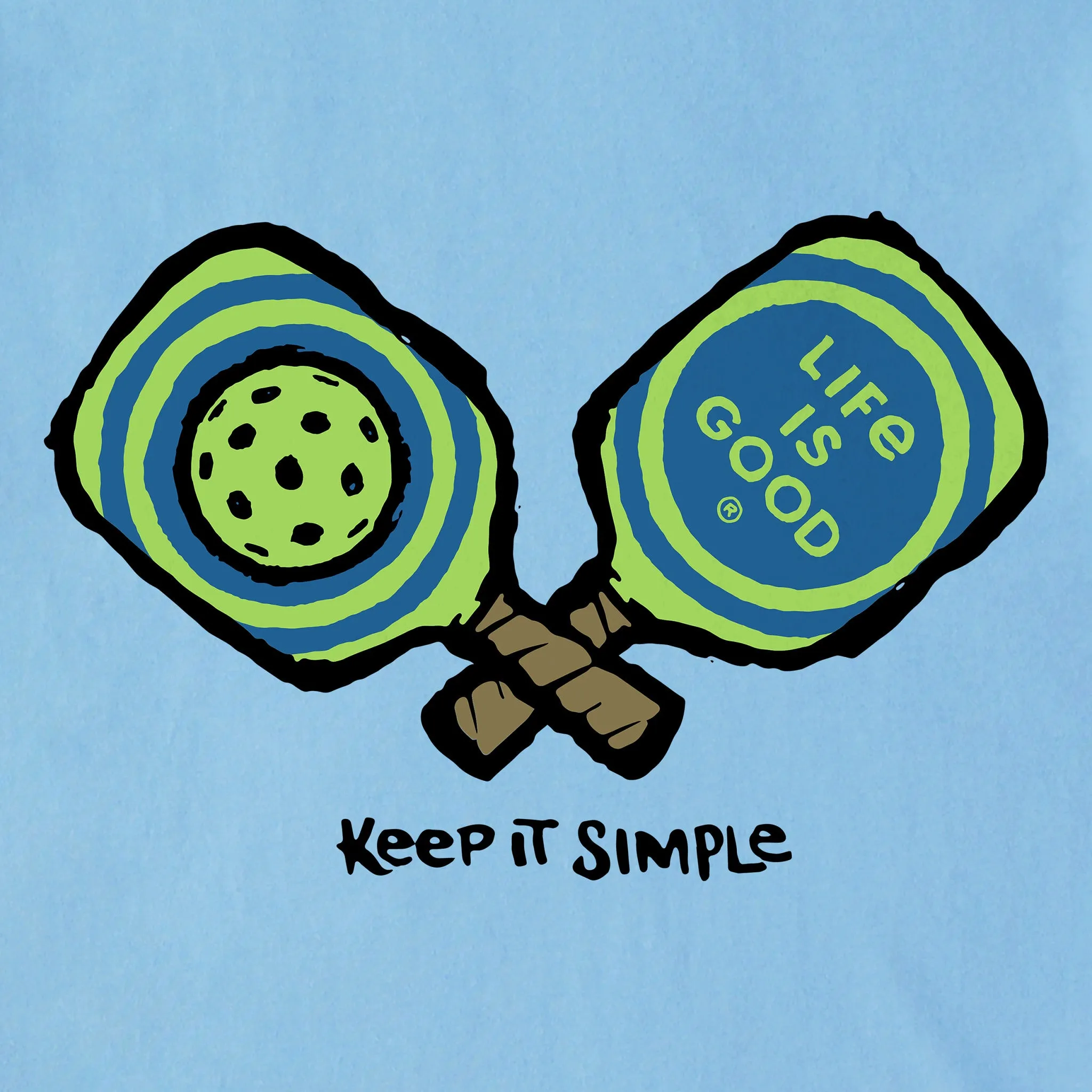 Men's Keep It Simple Pickleball Short Sleeve Tee Life is Good
