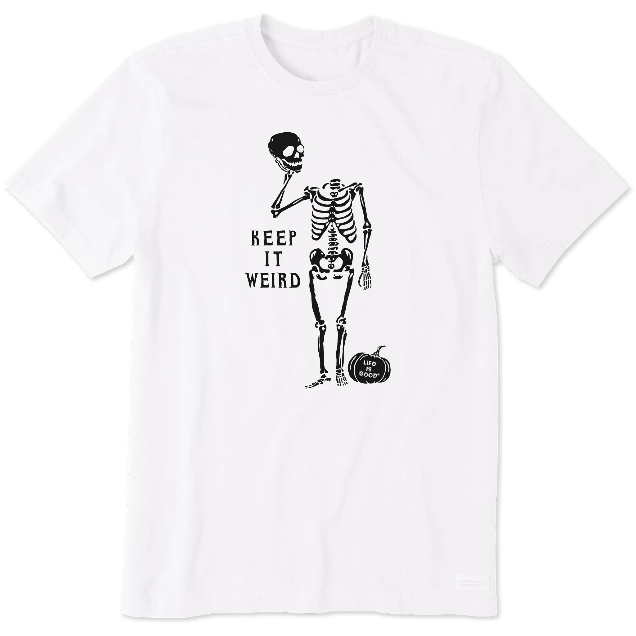 Men's Keep it Weird Skeleton Short Sleeve Crusher Tee Life is Good