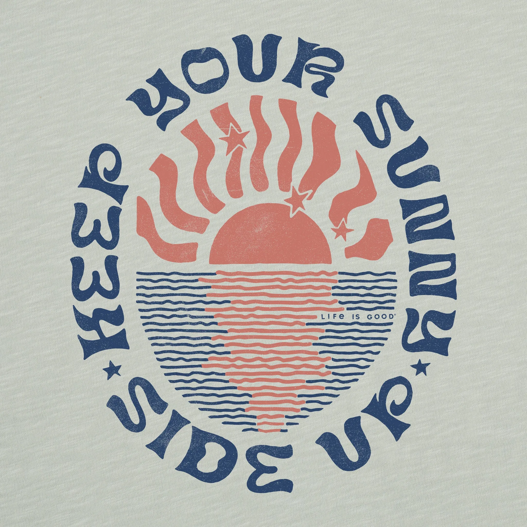 Men's Keep Your Sunny Side Up Textured Slub Hoodie Life is Good