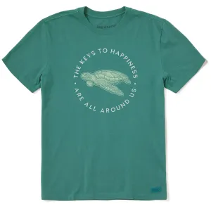 Men's Keys to Happiness Turtle Short Sleeve Crusher Tee Life is Good