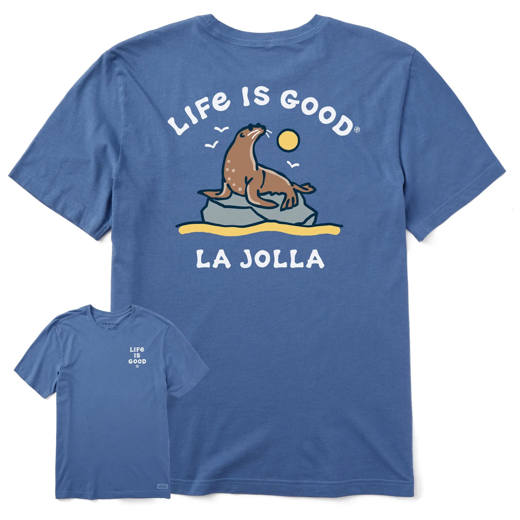Men's La Jolla Sea Lion Short Sleeve Crusher Tee Life is Good