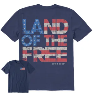 Men's Land of the Free Stack Short Sleeve Tee Life is Good