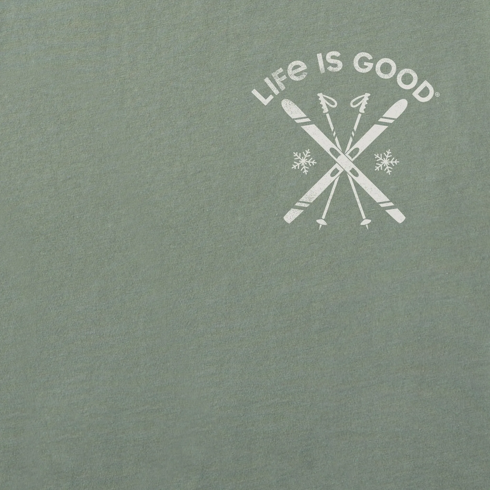 Men's Let it Snow Ski Long Sleeve Crusher Tee Life is Good