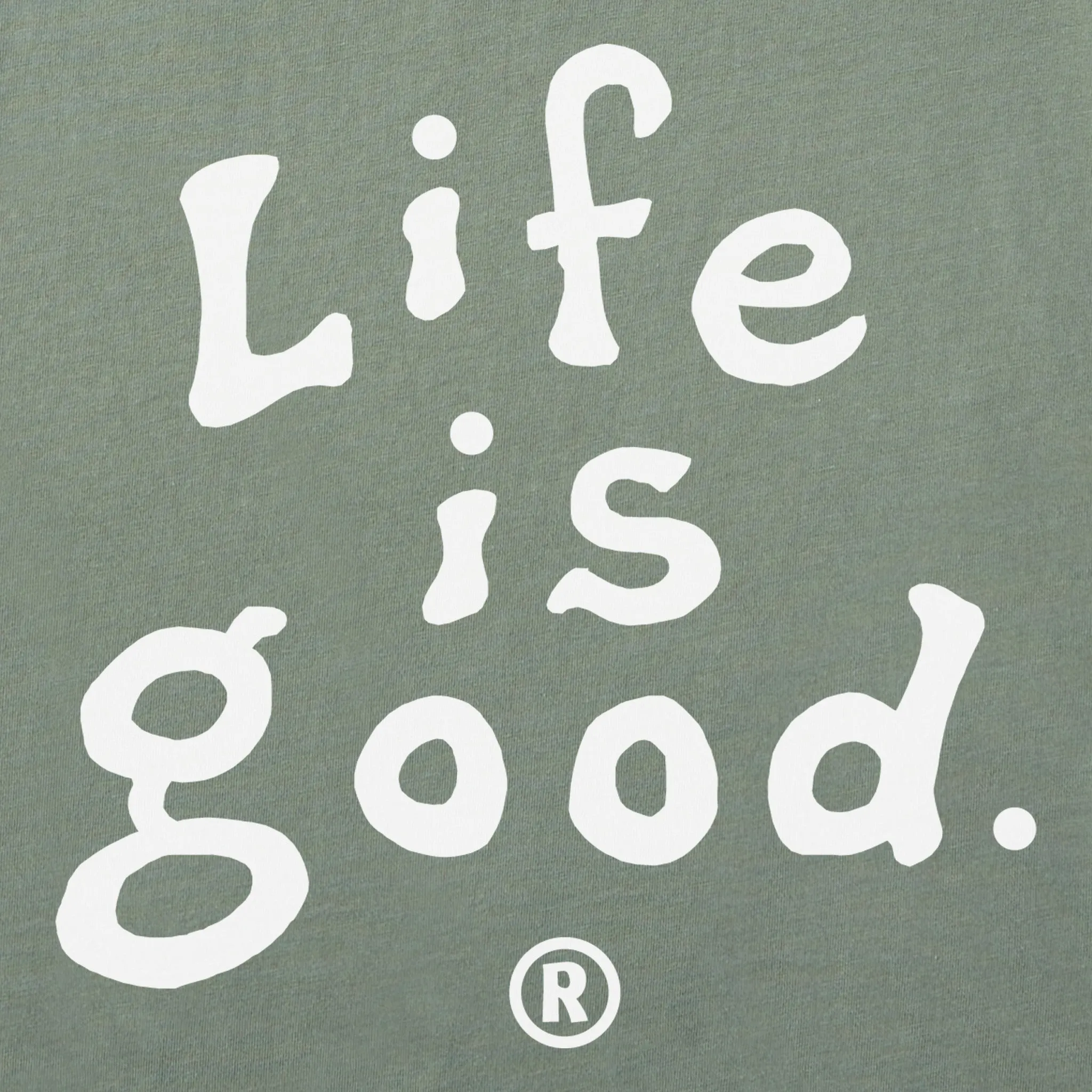 Men's LIG Vintage Wordmark Stacked Short Sleeve Crusher Tee Life is Good