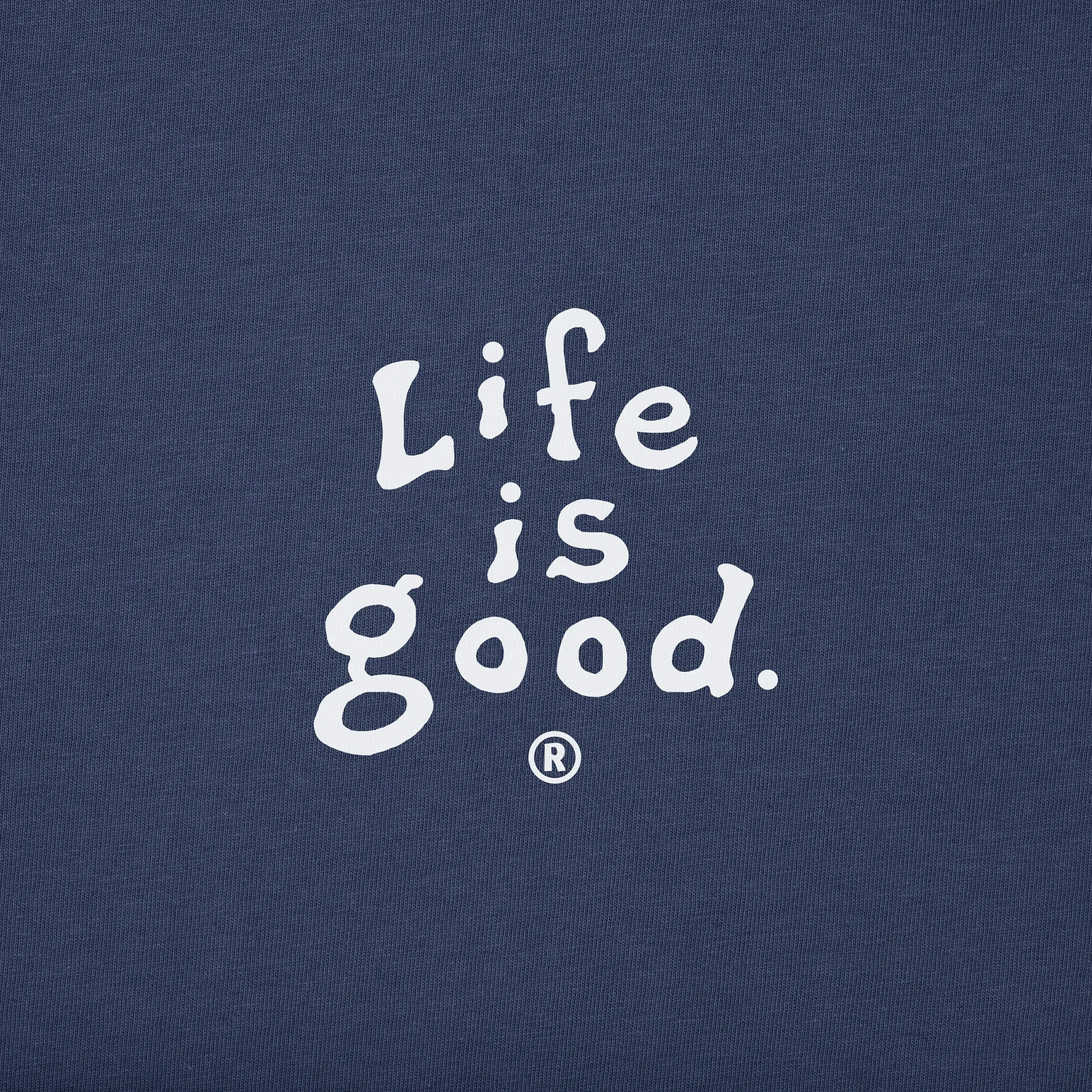 Men's LIG Vintage Wordmark Stacked Short Sleeve Crusher Tee Life is Good