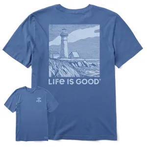 Men's Lighthouse Cliff Short Sleeve Crusher Tee Life is Good