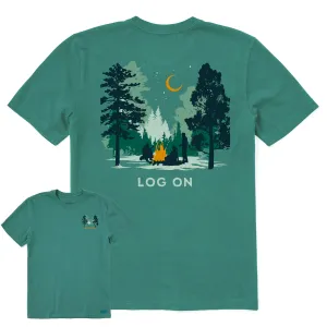 Men's Log On Campfire Short Sleeve Crusher-LITE Tee Life is Good