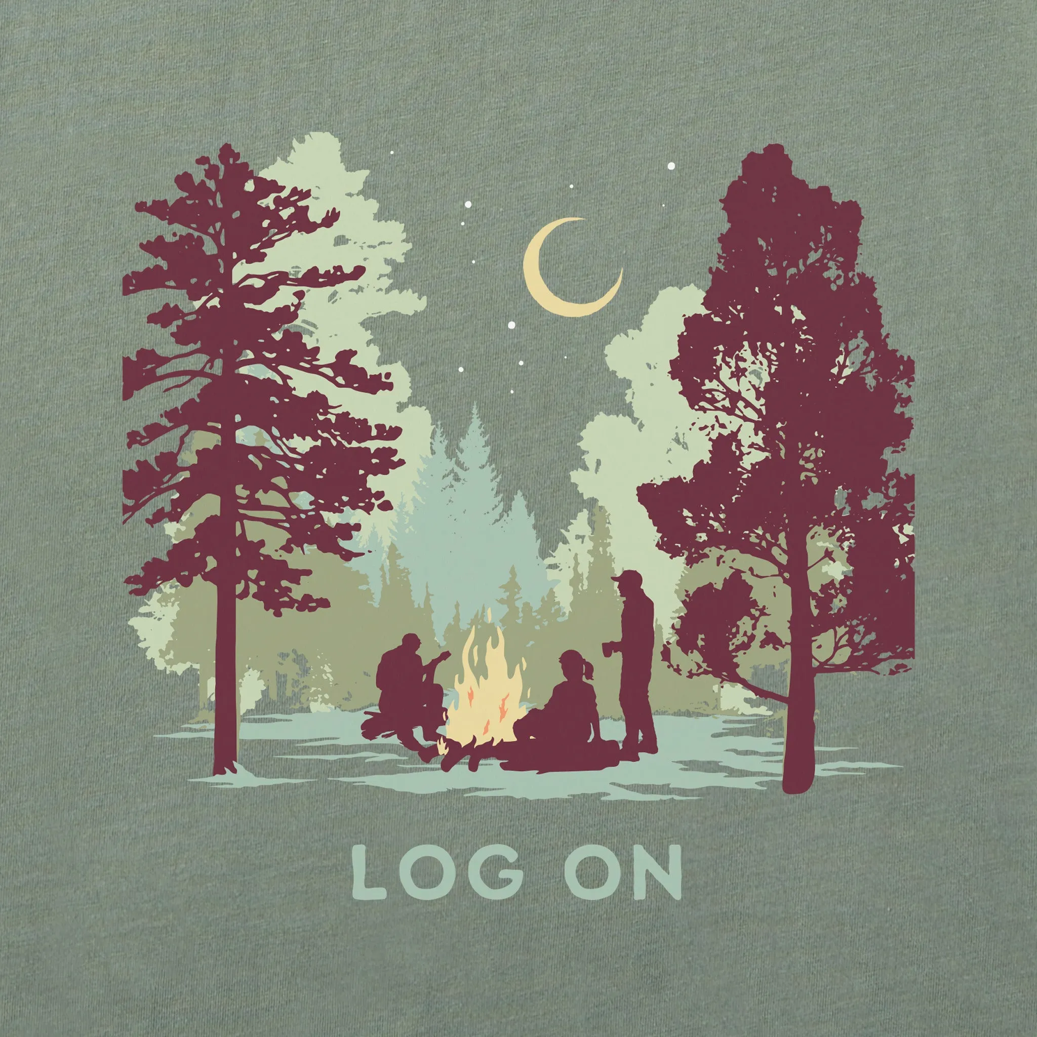 Men's Log On Campfire Short Sleeve Crusher-LITE Tee Life is Good