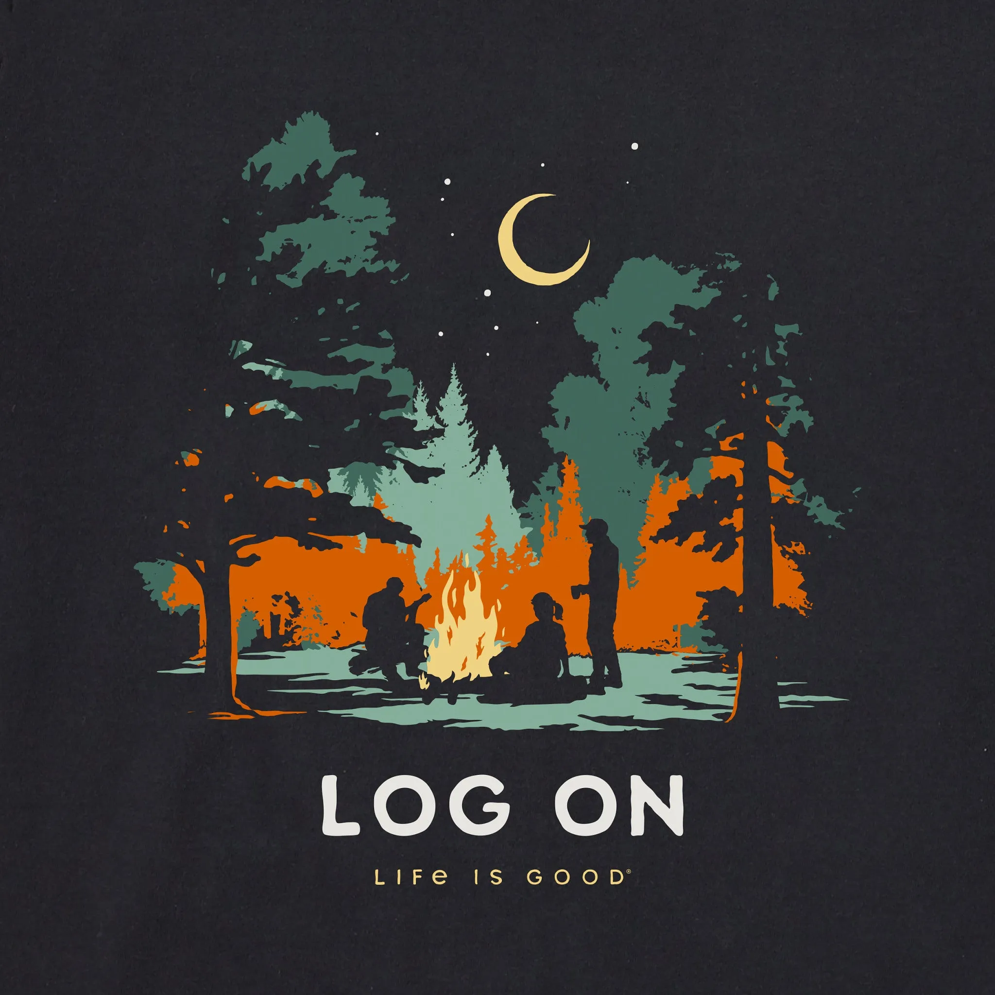 Men's Log On Campfire Short Sleeve Tee Life is Good