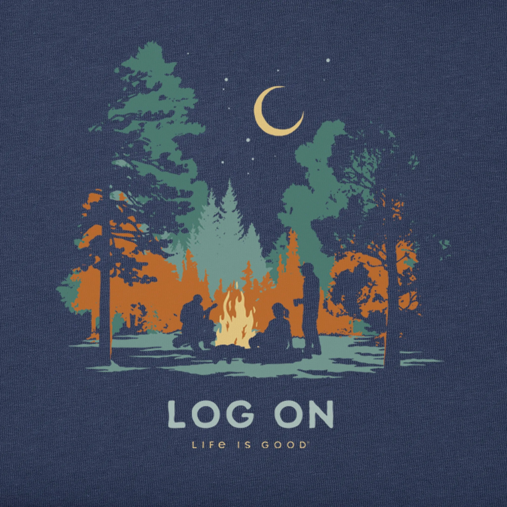 Men's Log On Short Sleeve Crusher Tee Life is Good