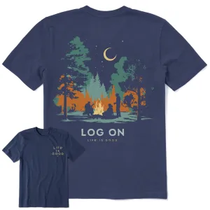 Men's Log On Short Sleeve Crusher Tee Life is Good