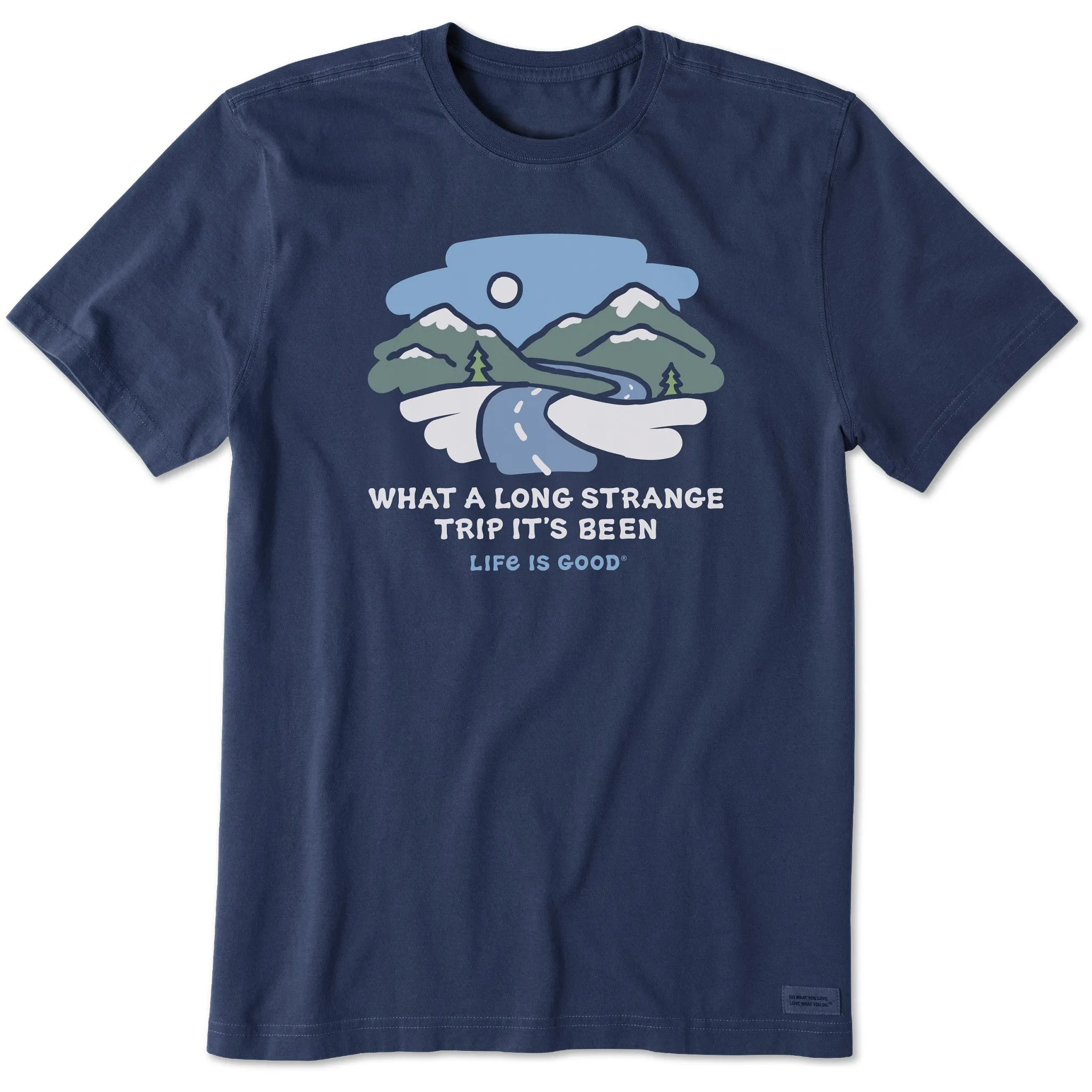 Men's Long Strange Trip Snowy Mountains Short Sleeve Crusher Tee Life is Good