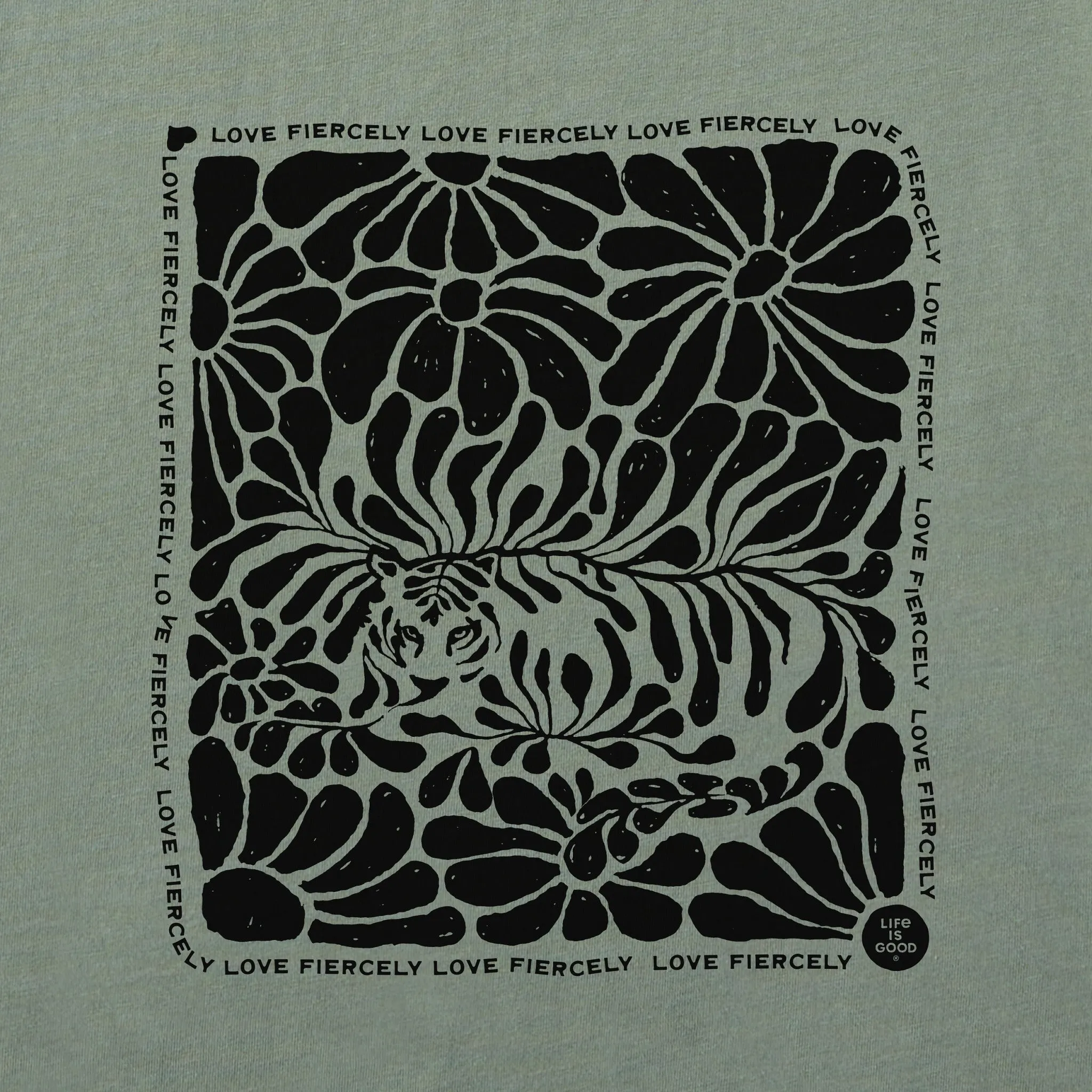 Men's Love Fiercely Tiger Short Sleeve Tee Life is Good