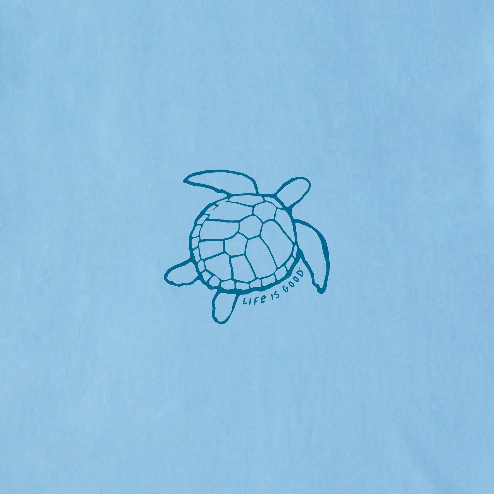 Men's Macro Micro Sea Turtle Oceanscape Short Sleeve Crusher Tee Life is Good