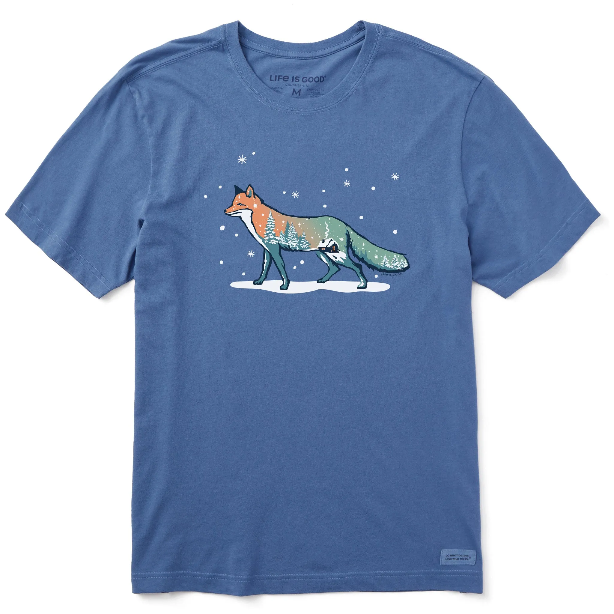 Men's Macro Snow Fox Short Sleeve Crusher Tee Life is Good