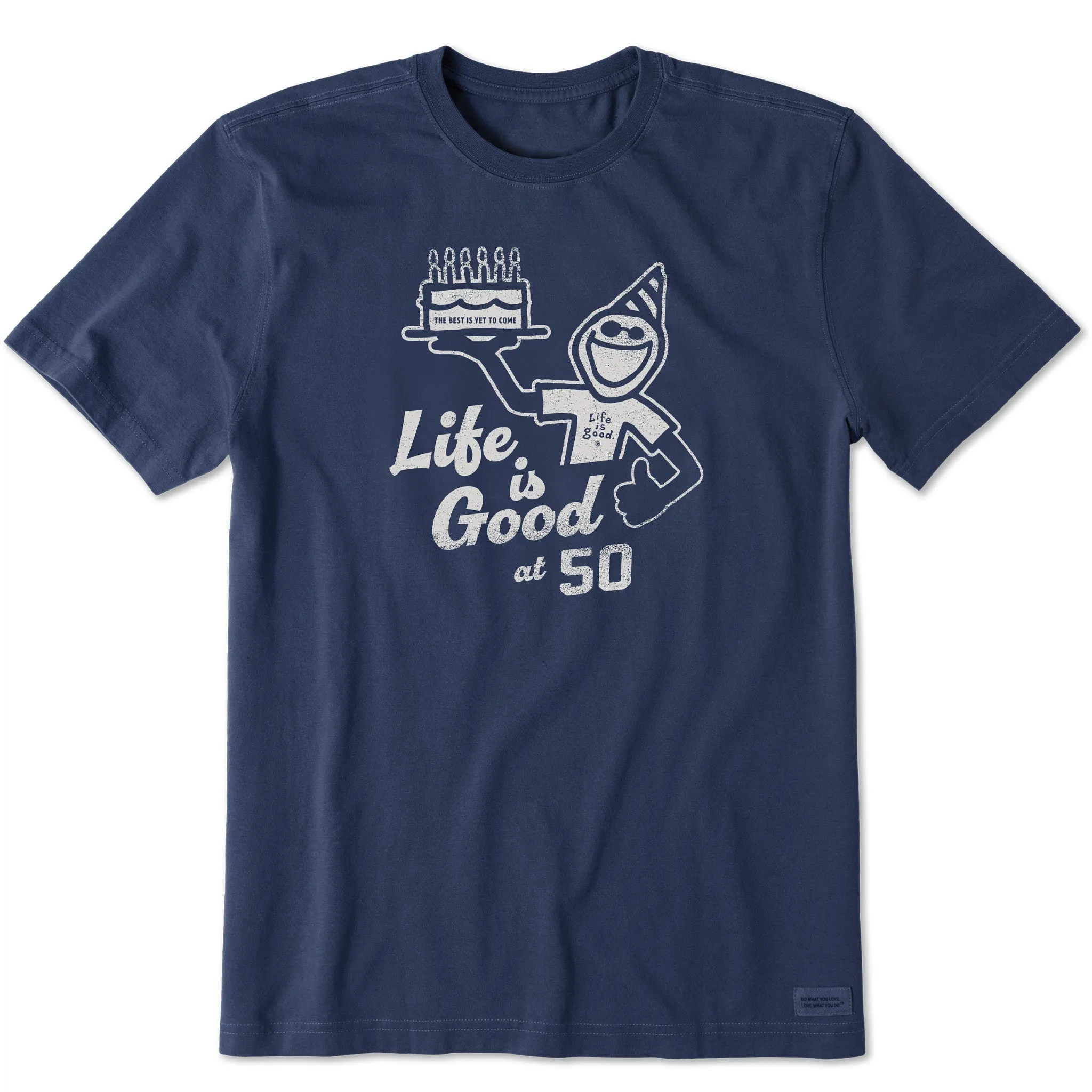 Men's Matchbook Jake 50th Birthday Short Sleeve Crusher Tee Life is Good