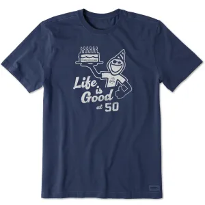 Men's Matchbook Jake 50th Birthday Short Sleeve Crusher Tee Life is Good