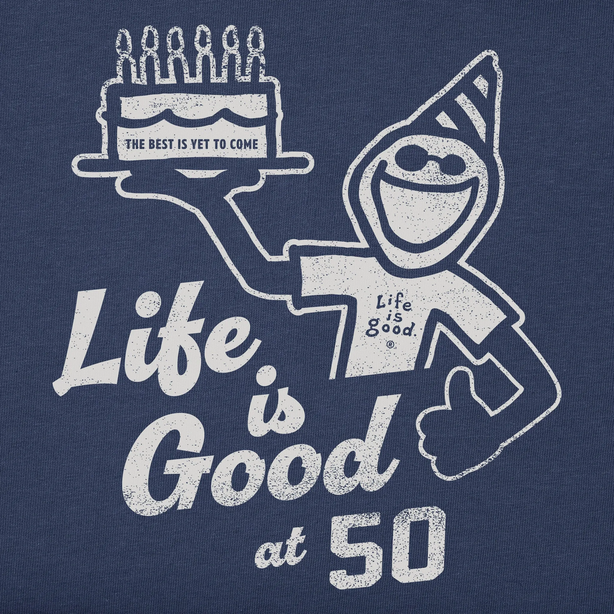 Men's Matchbook Jake 50th Birthday Short Sleeve Crusher Tee Life is Good