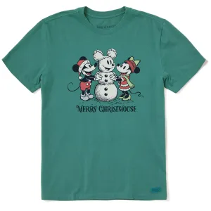Men's Merry Christmouse Short Sleeve Crusher Tee Life is Good