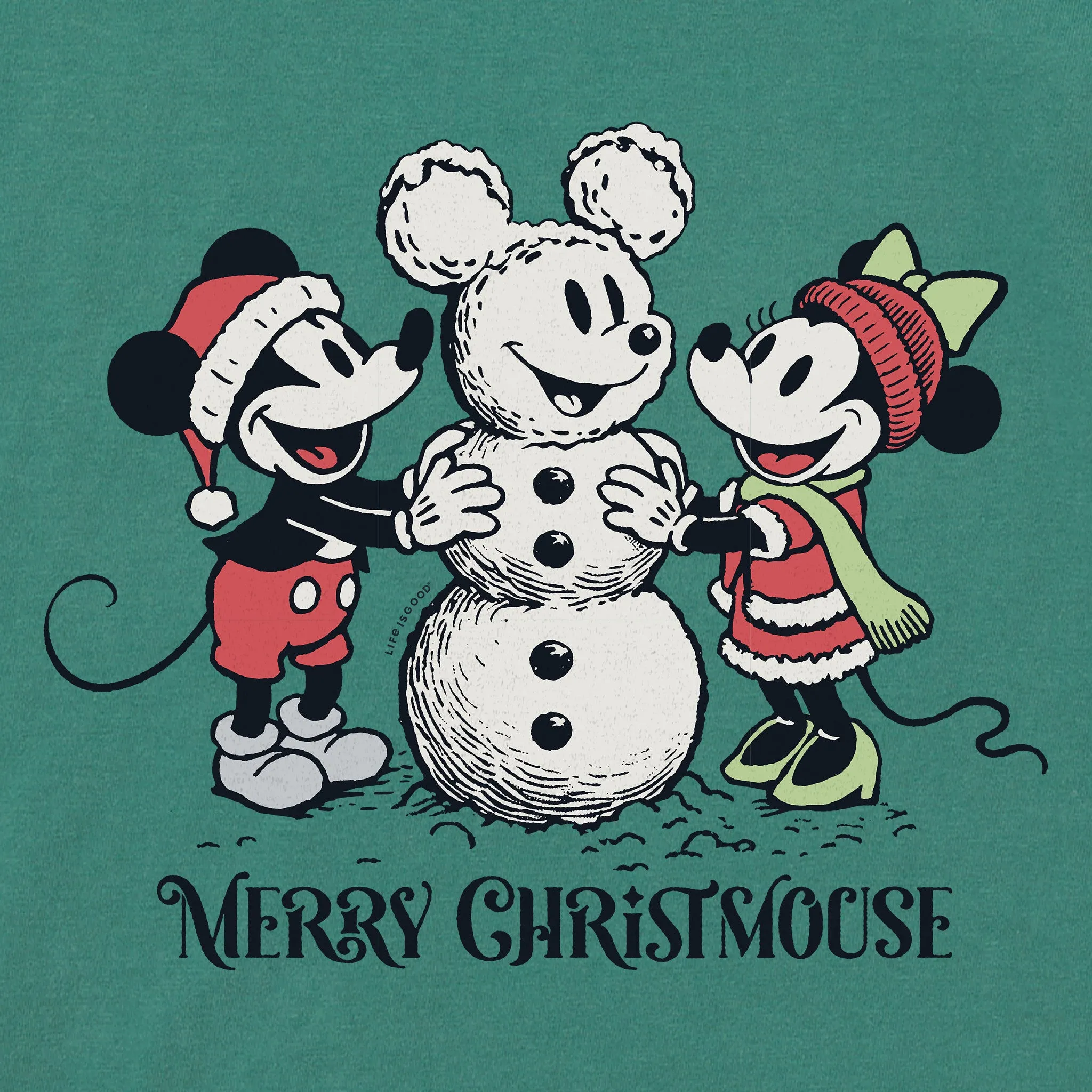 Men's Merry Christmouse Short Sleeve Crusher Tee Life is Good