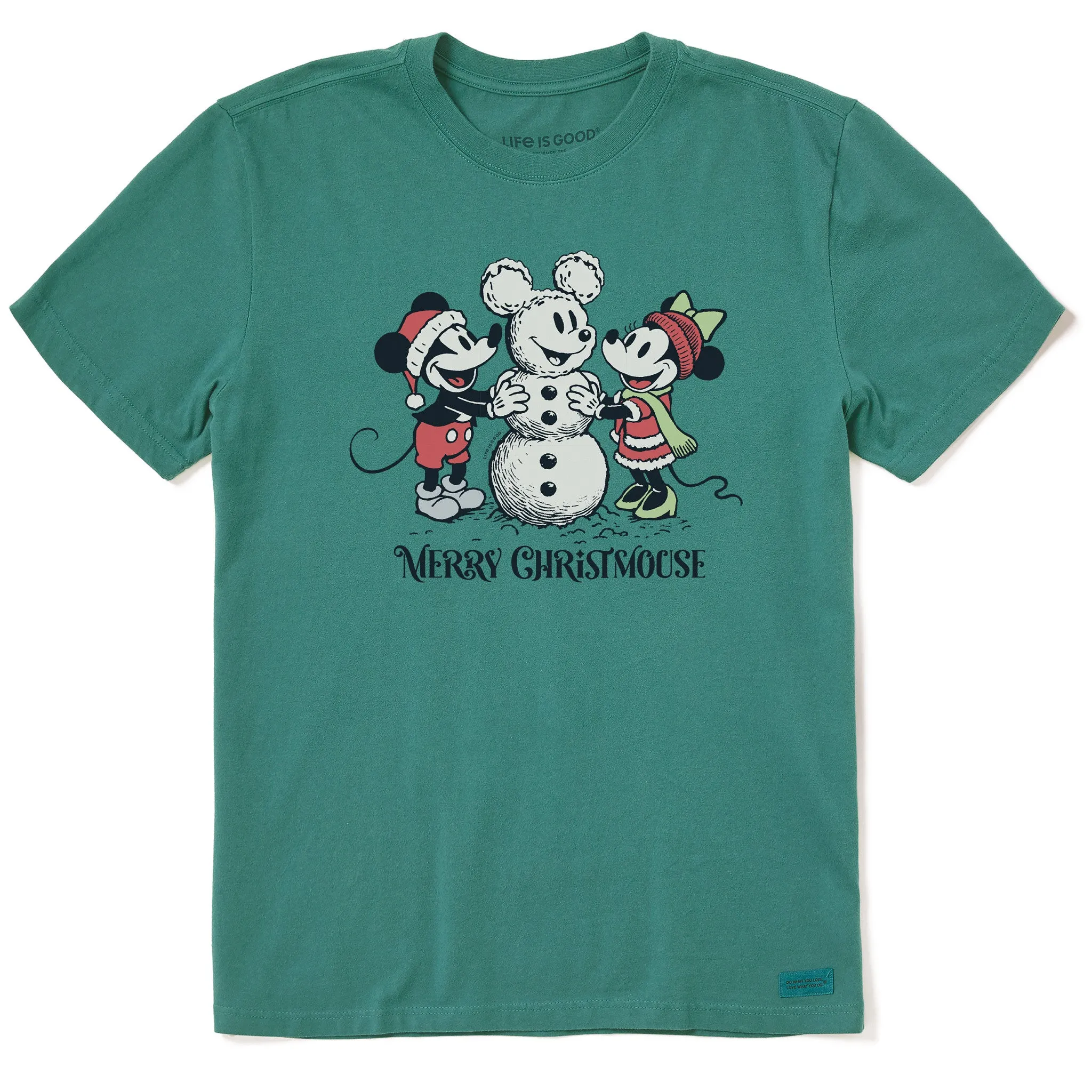 Men's Merry Christmouse Short Sleeve Crusher Tee Life is Good