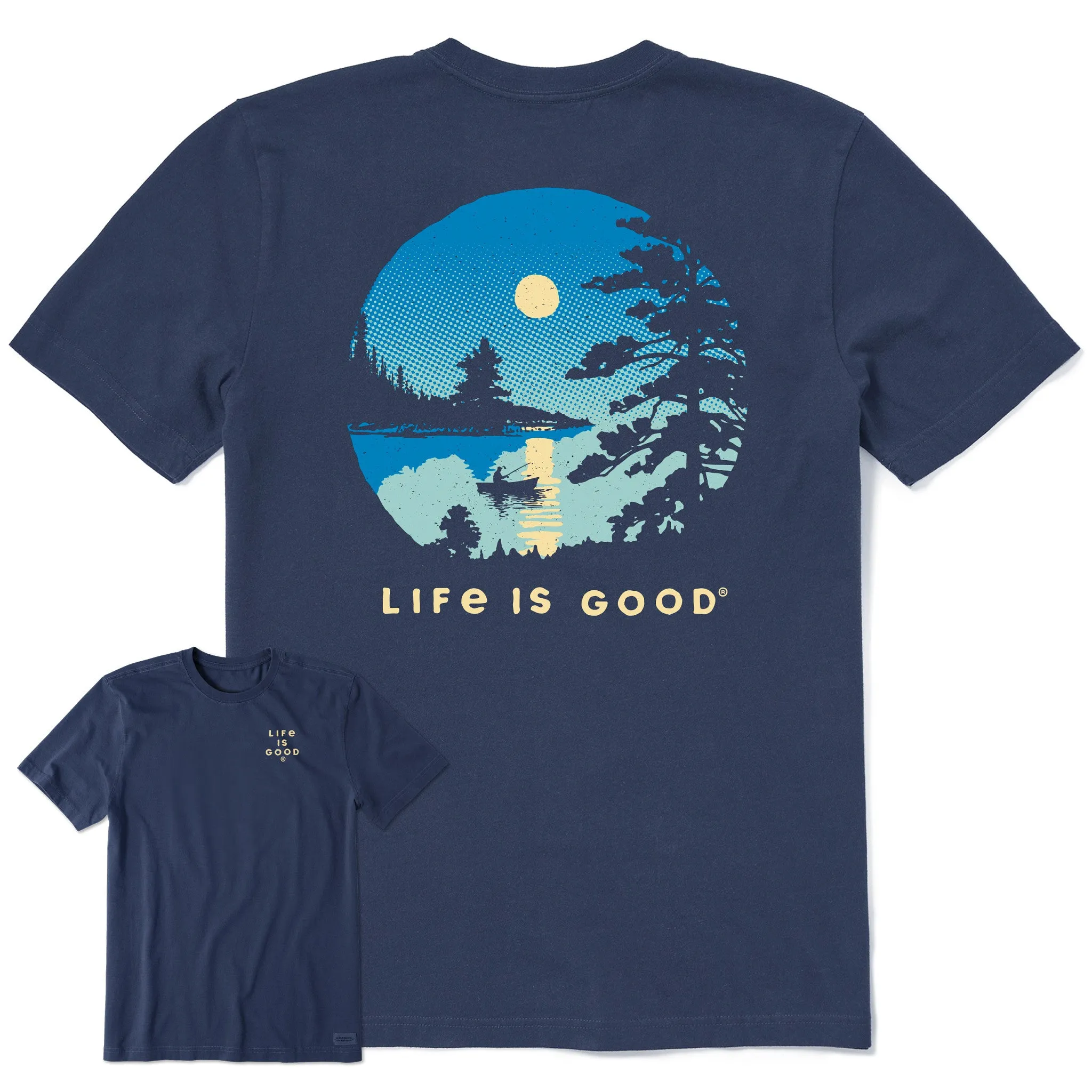Men's Moonlit Lake Short Sleeve Tee Life is Good