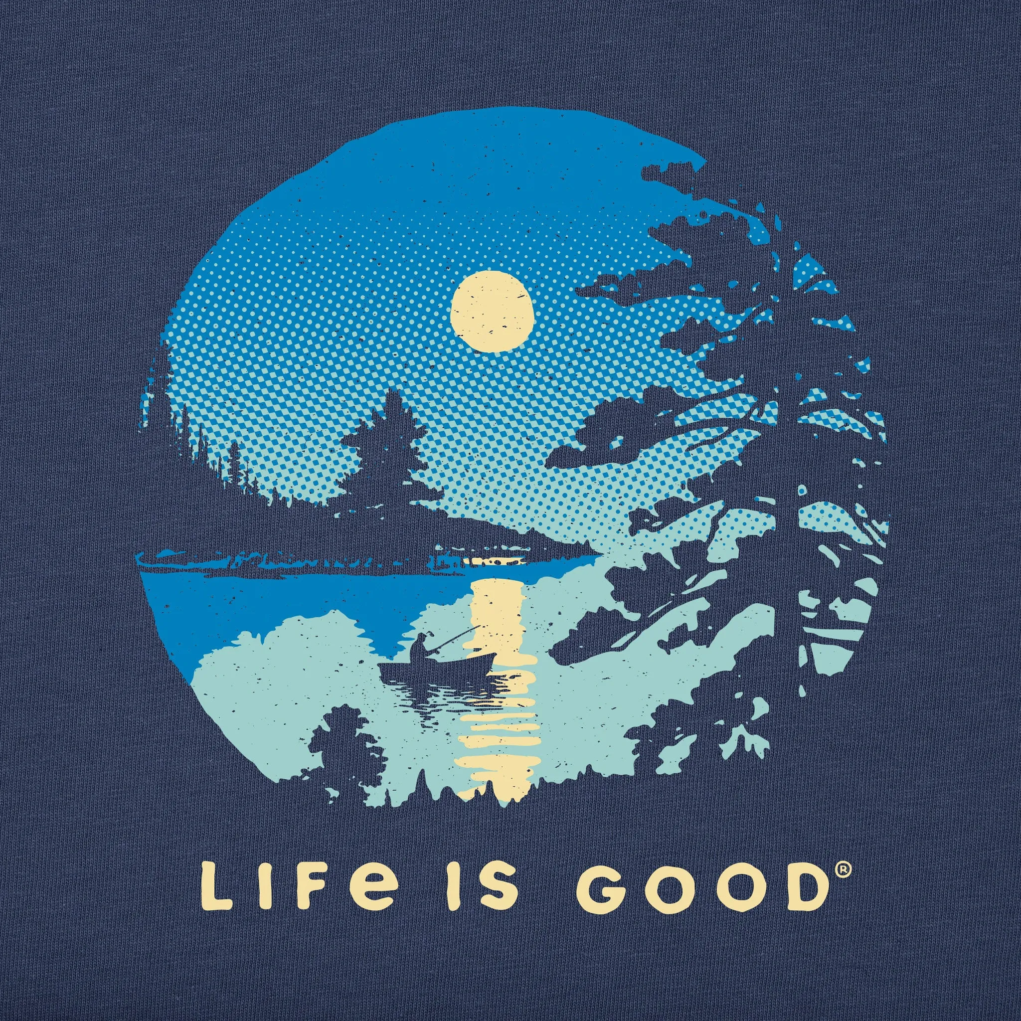 Men's Moonlit Lake Short Sleeve Tee Life is Good