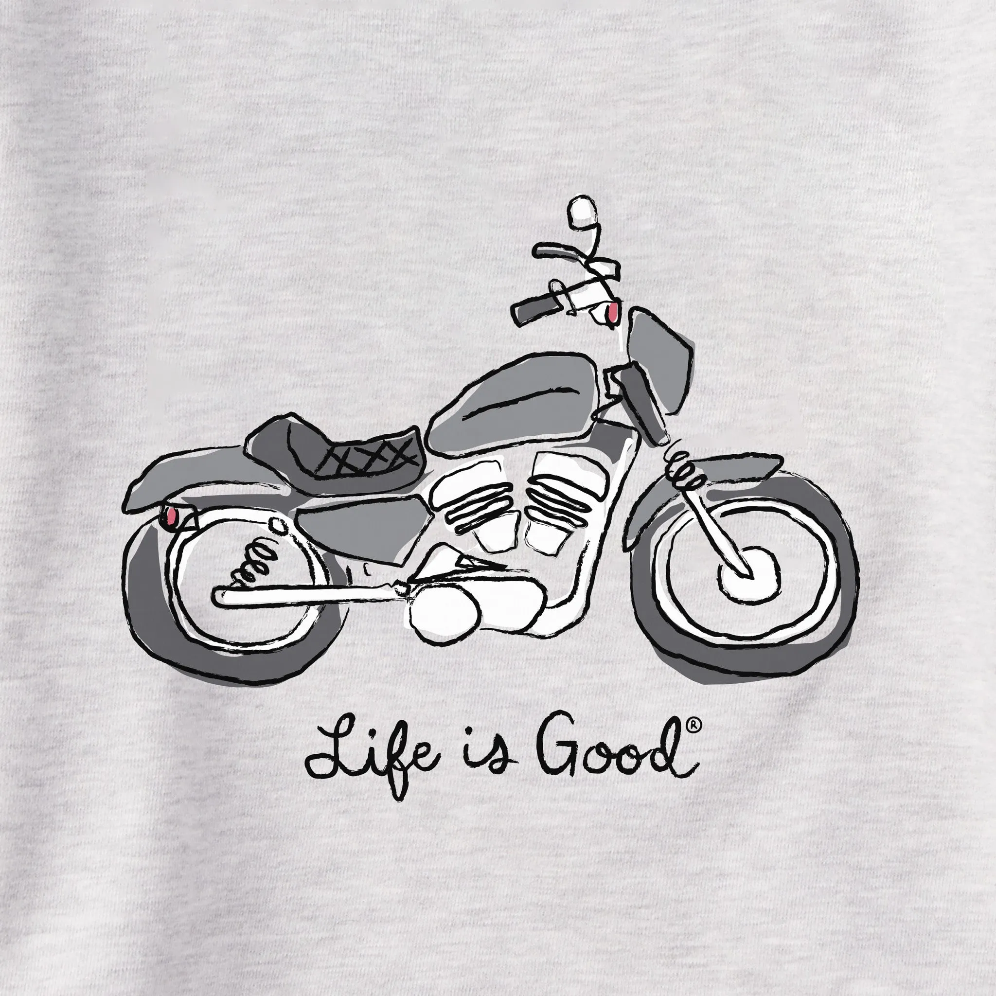 Men's Motorcycle Simply True Fleece Hoodie LIFE IS GOOD