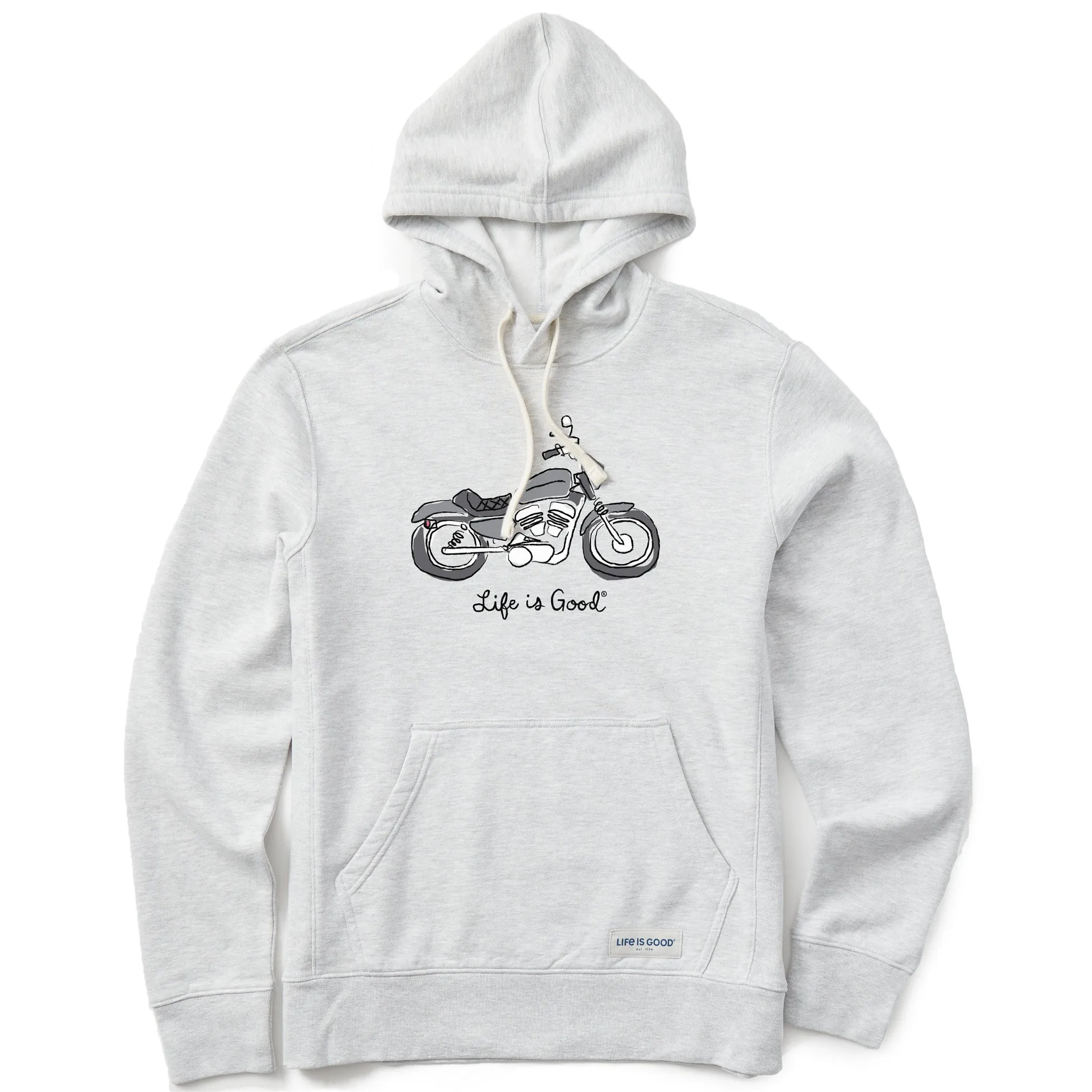 Men's Motorcycle Simply True Fleece Hoodie LIFE IS GOOD