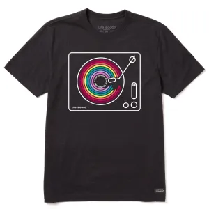 Men's Music Color Turntable Short Sleeve Tee Life is Good