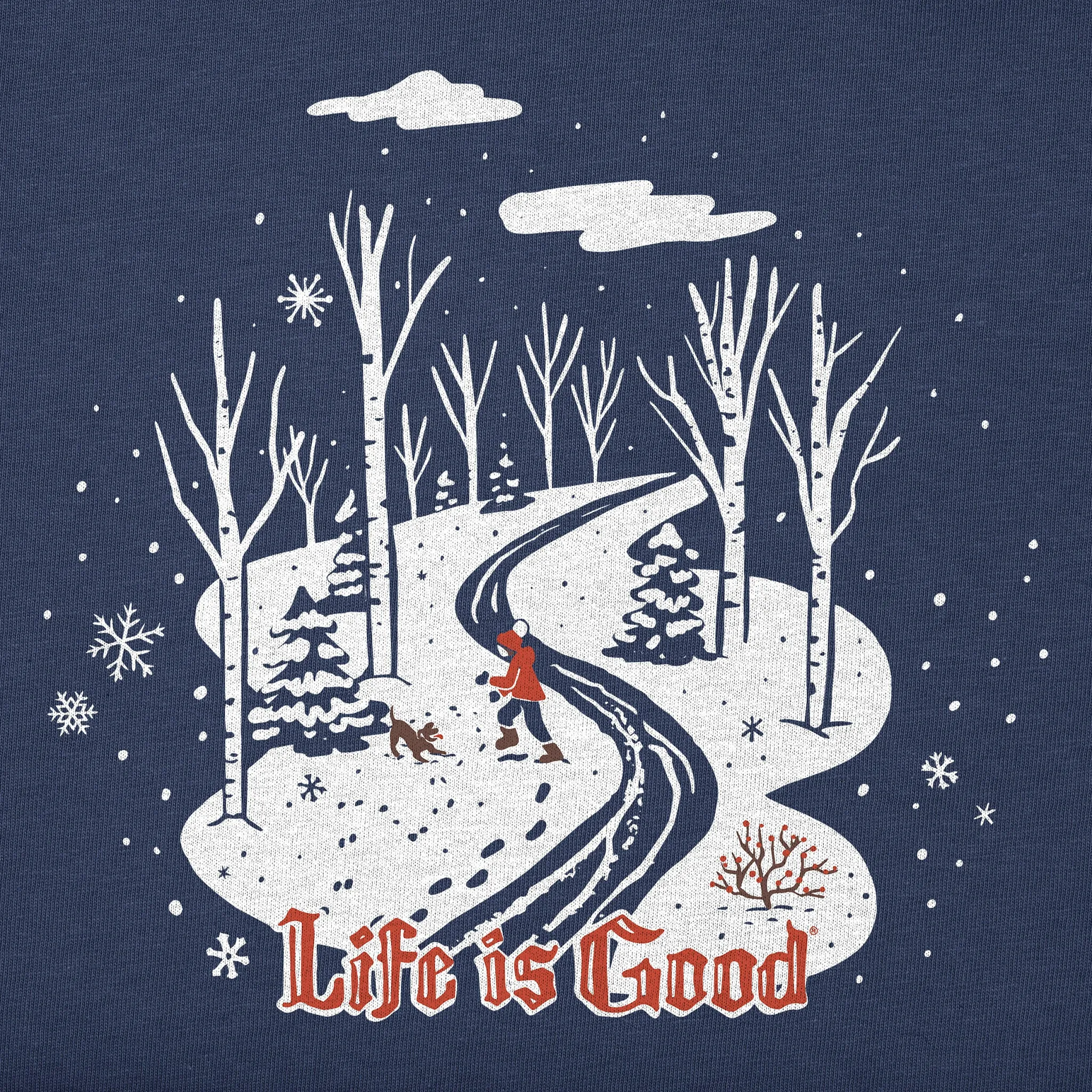 Men's Nostalgic Winter Day Long Sleeve Crusher Tee Life is Good
