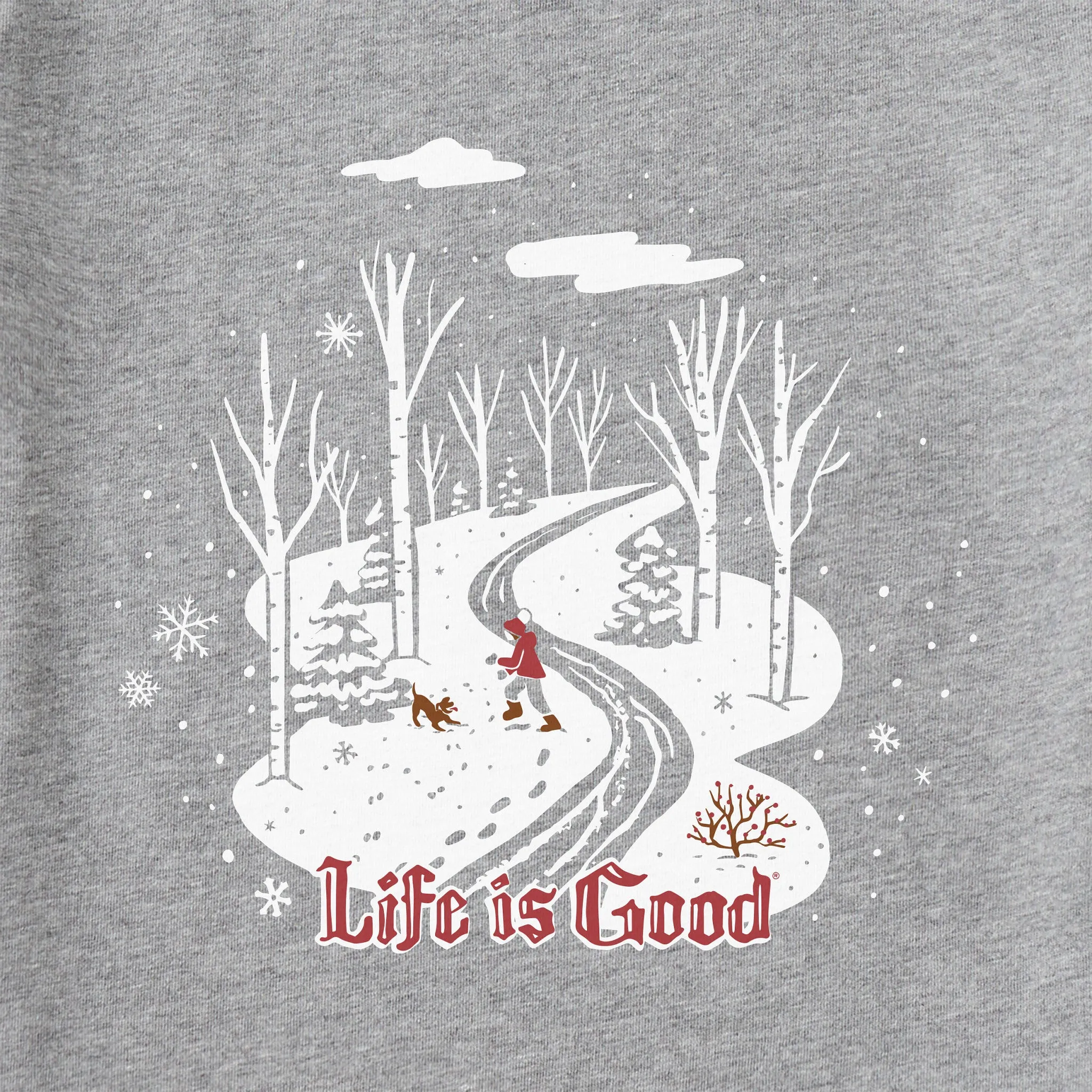 Men's Nostalgic Winter Day Long Sleeve Crusher Tee Life is Good