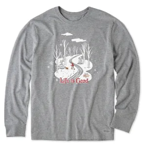 Men's Nostalgic Winter Day Long Sleeve Crusher Tee Life is Good