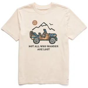 Men's Not All Who Wander Jeep Tie dye Short Sleeve Crusher Tee Life is Good