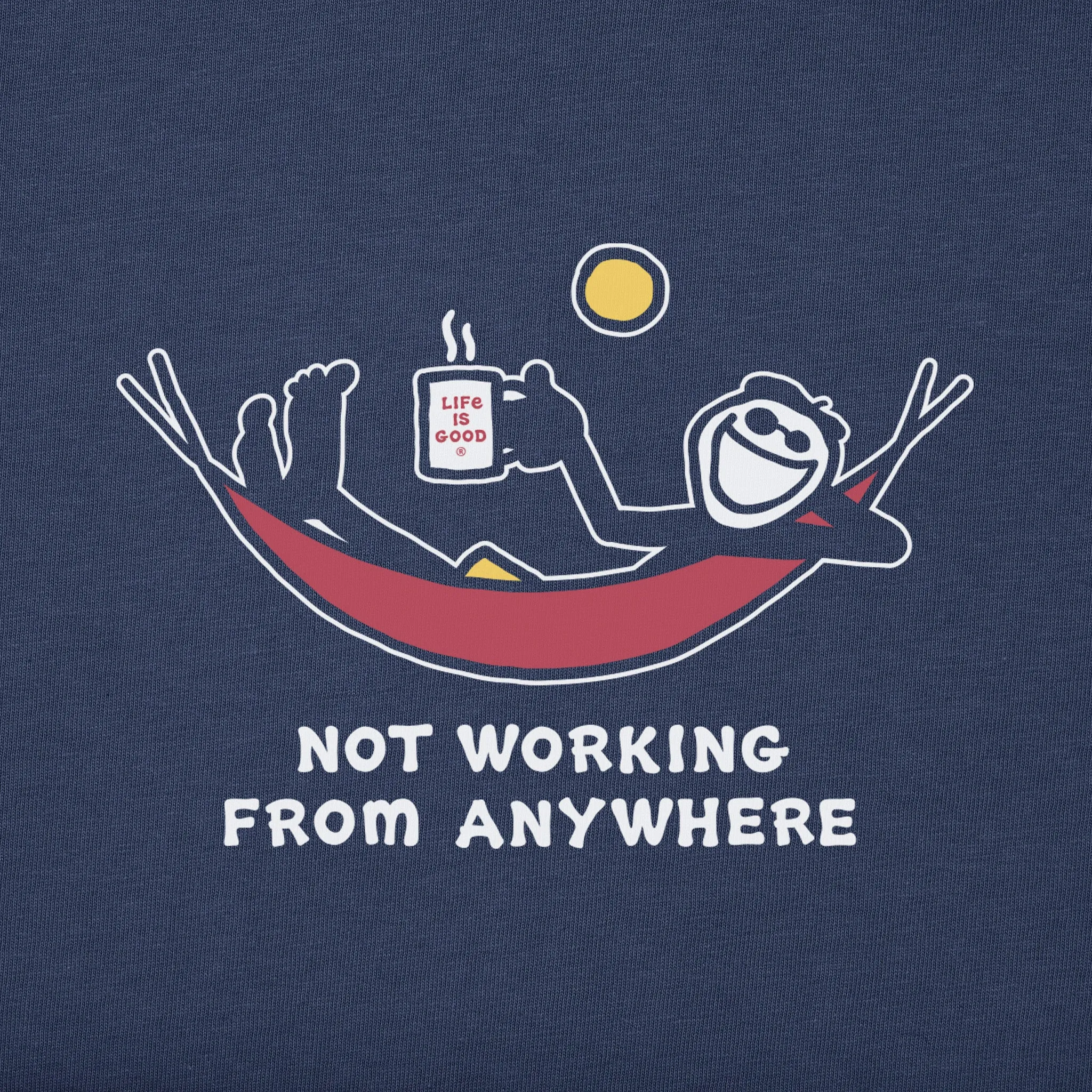 Men's Not Working Hammock Long Sleeve Crusher Tee Life is Good